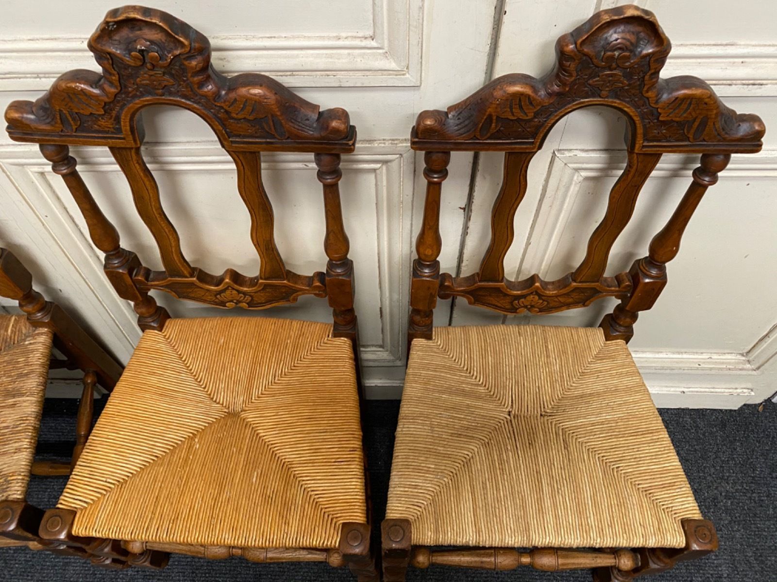 Set 8 French Farmhouse Dining Chairs photo vinterior