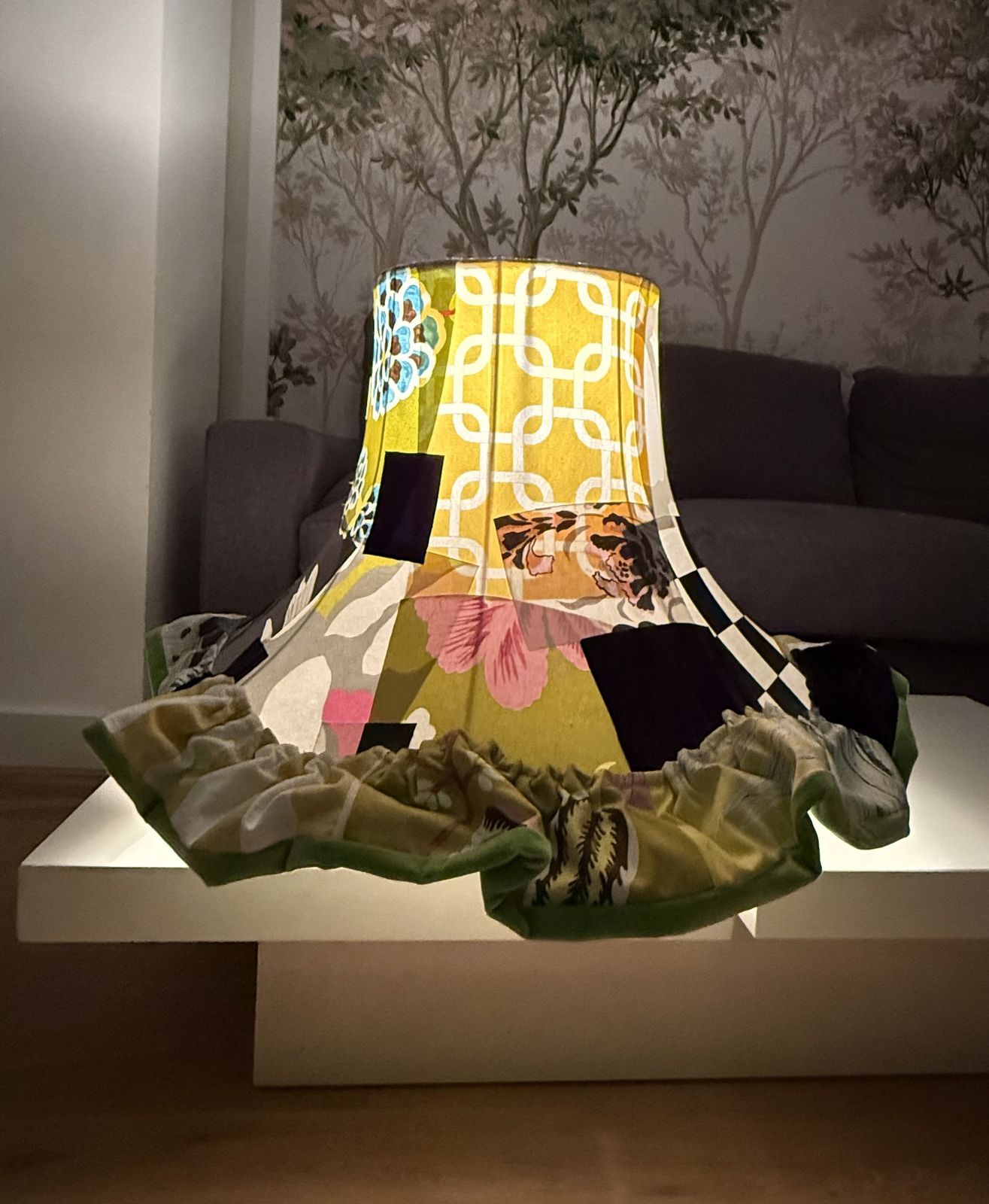 Squint Limited | Large Patchwork Coolie Lampshade | Handmade In Uk | Lisa Whatmough photo furniture