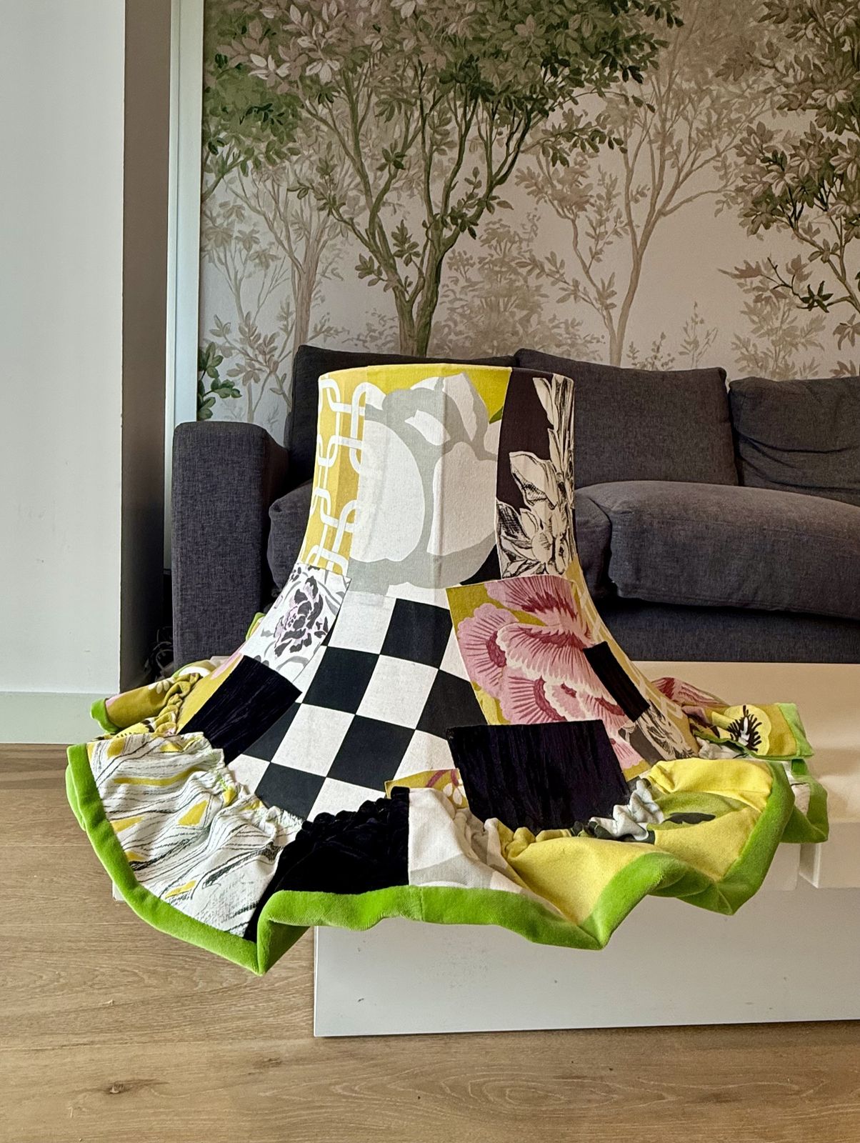 photo furniture Squint Limited | Large Patchwork Coolie Lampshade | Handmade In Uk | Lisa Whatmough