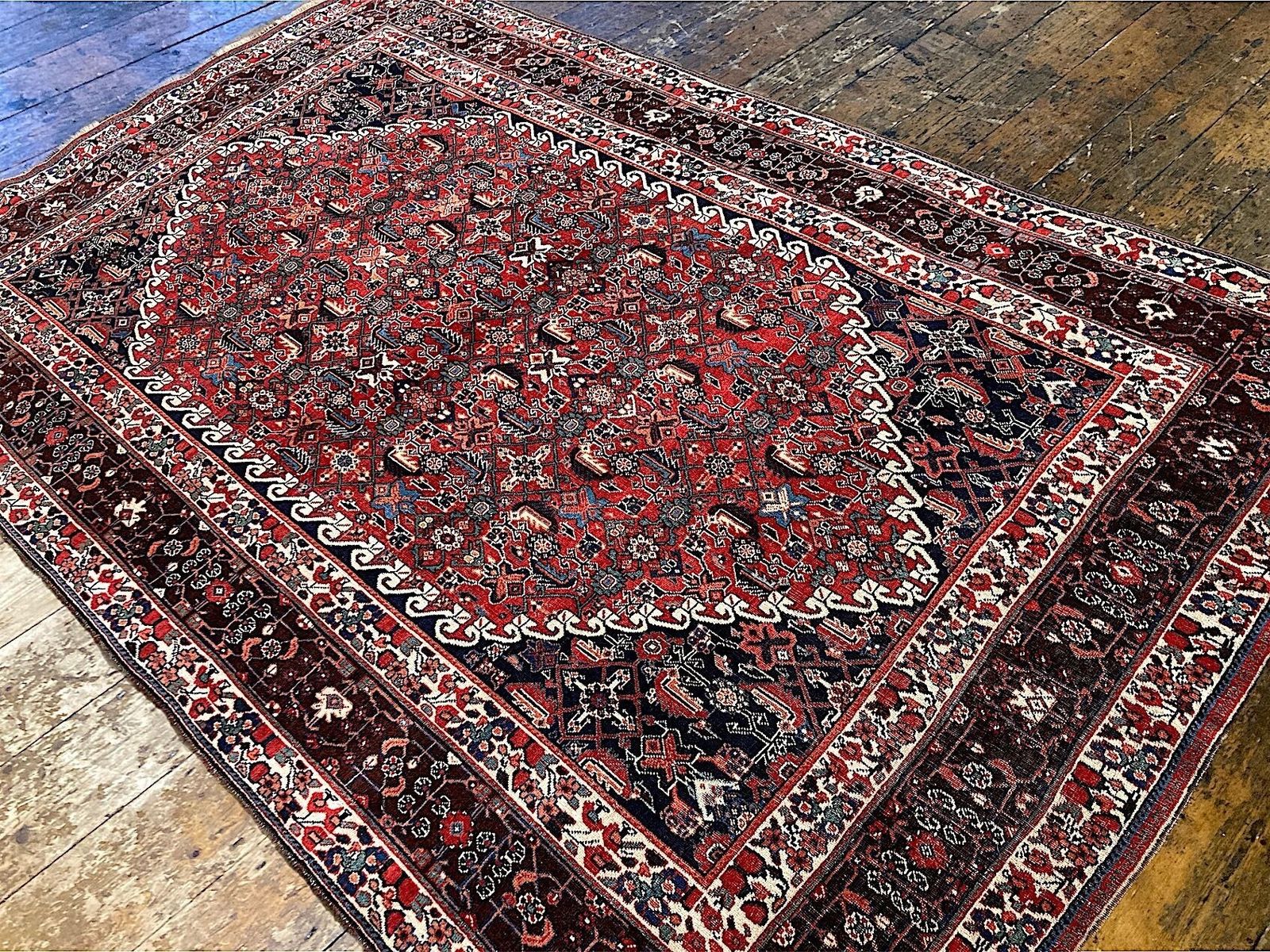 Antique Qashqai Rug 2.61m X 1.65m photo vinterior