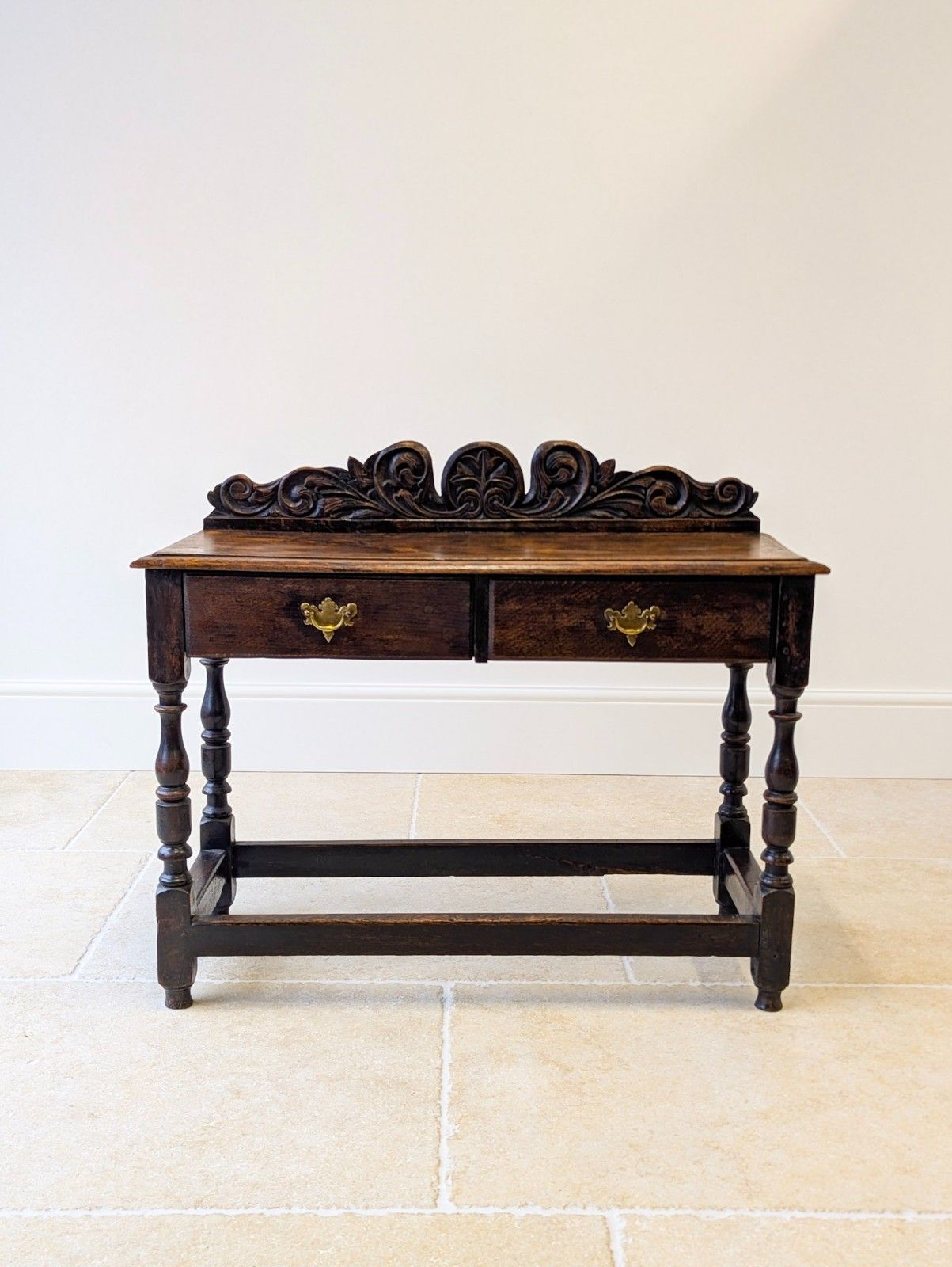Antique Late Victorian Oak Side Table C.1890 photo furniture