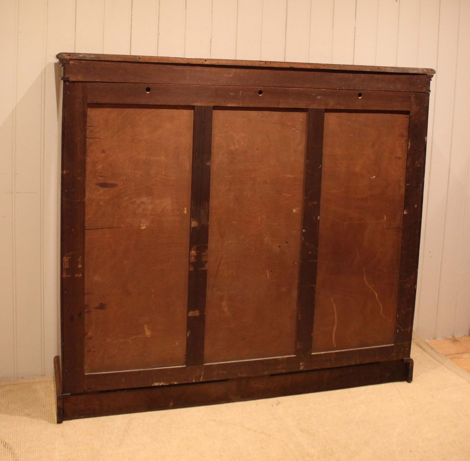 Furniture Large Oak Glazed Library Bookcase photo