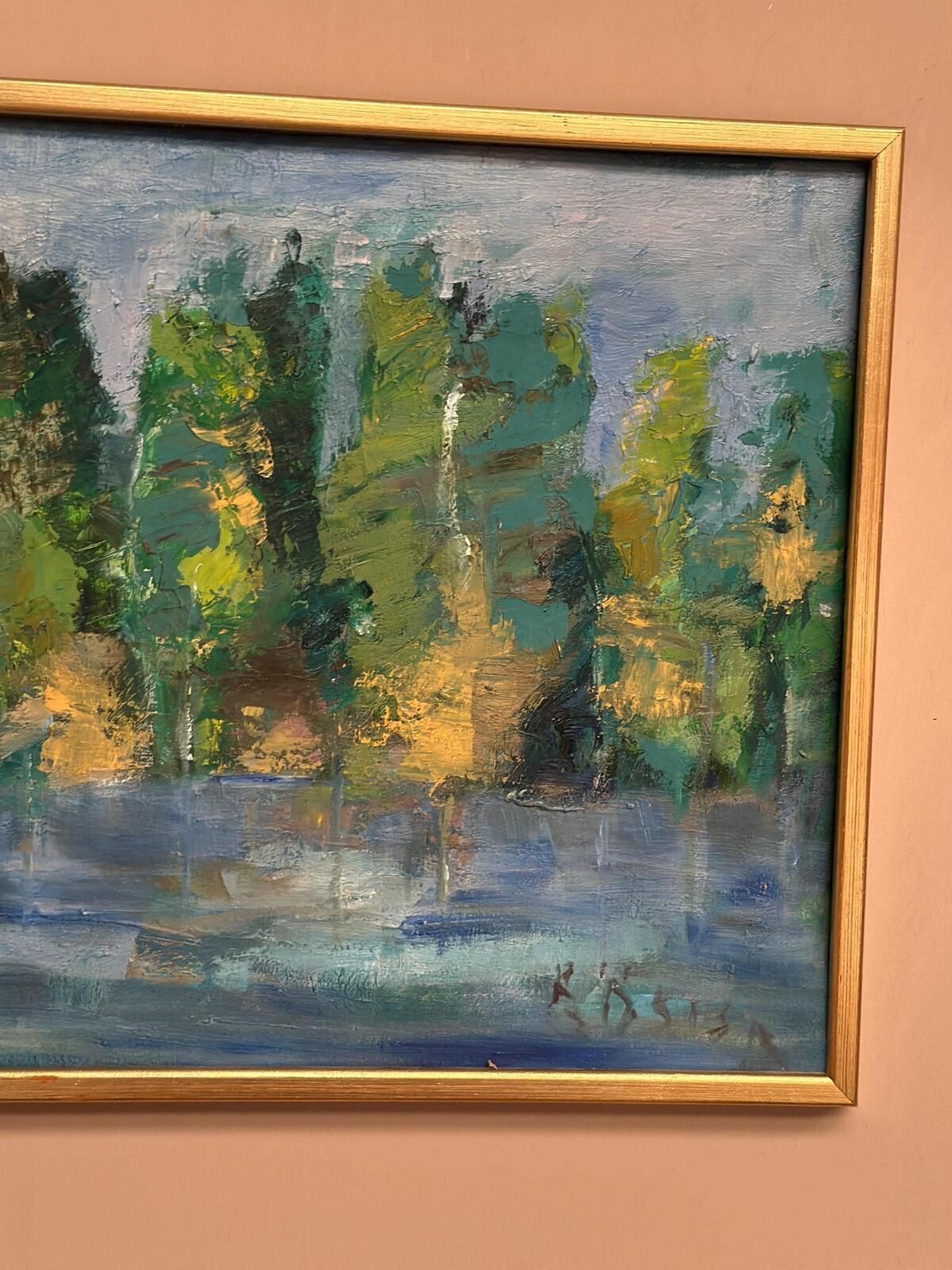 Original Oil On Canvas – “Landscape” By K. Osian – Signed – Vintage & Framed – 66 × 46 Cm (26" × 18.1") photo 315.0