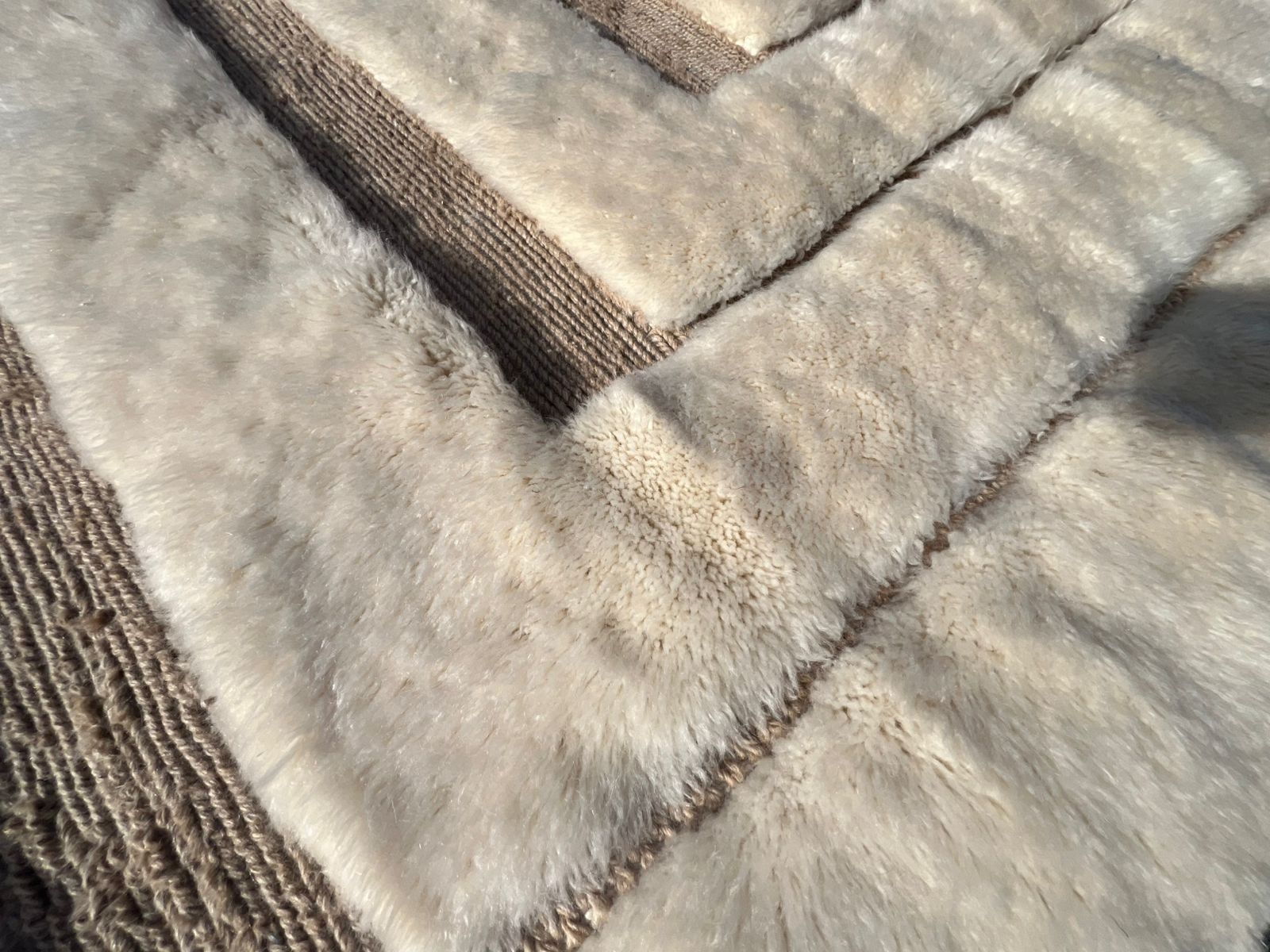 Luxury Mrirt Moroccan Rug 400x300cm Cream Geometric Wool Carpet photo 2750.0