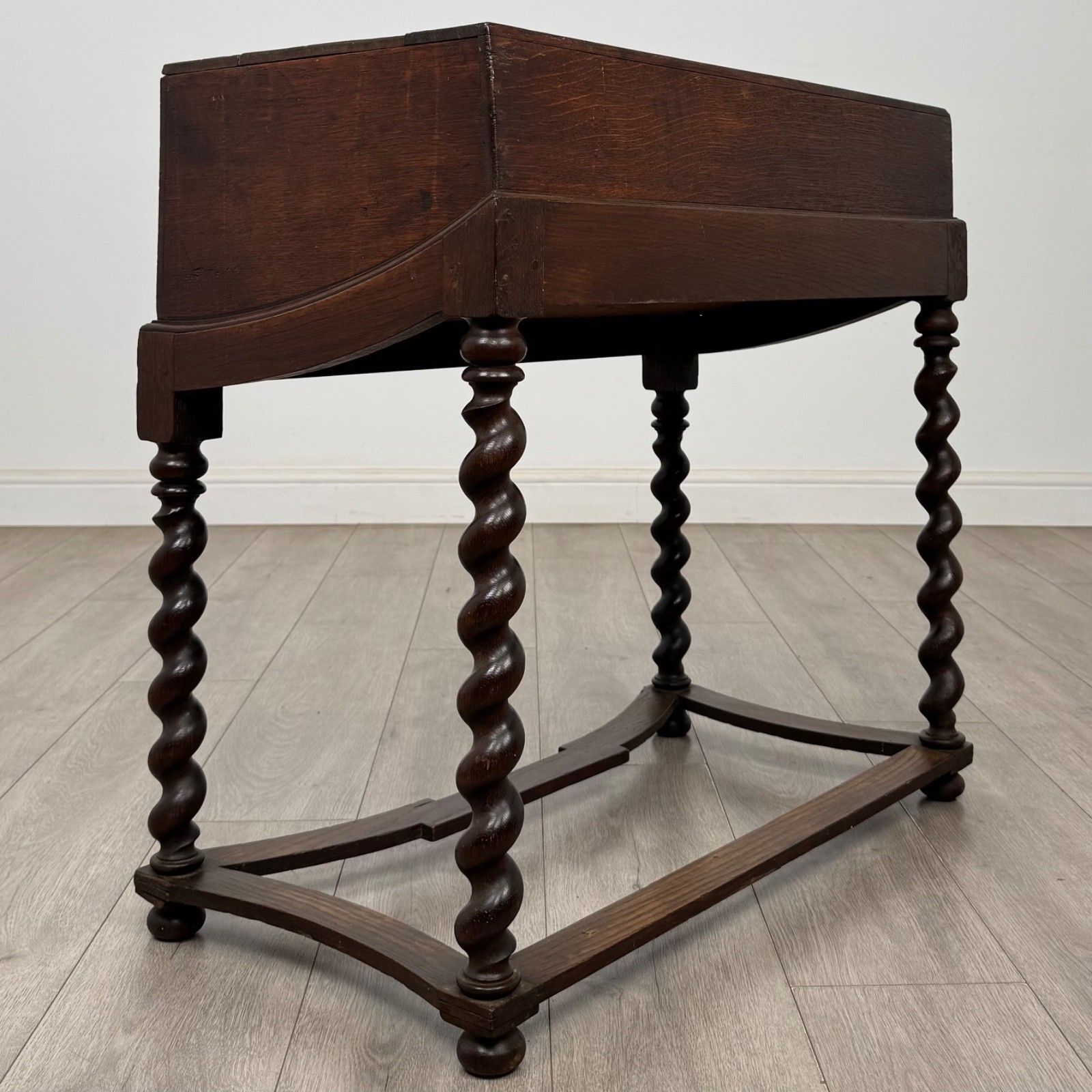 Antique 19th Century Victorian Box On Stand In Oak ( Af 5865 ) photo Home Decor