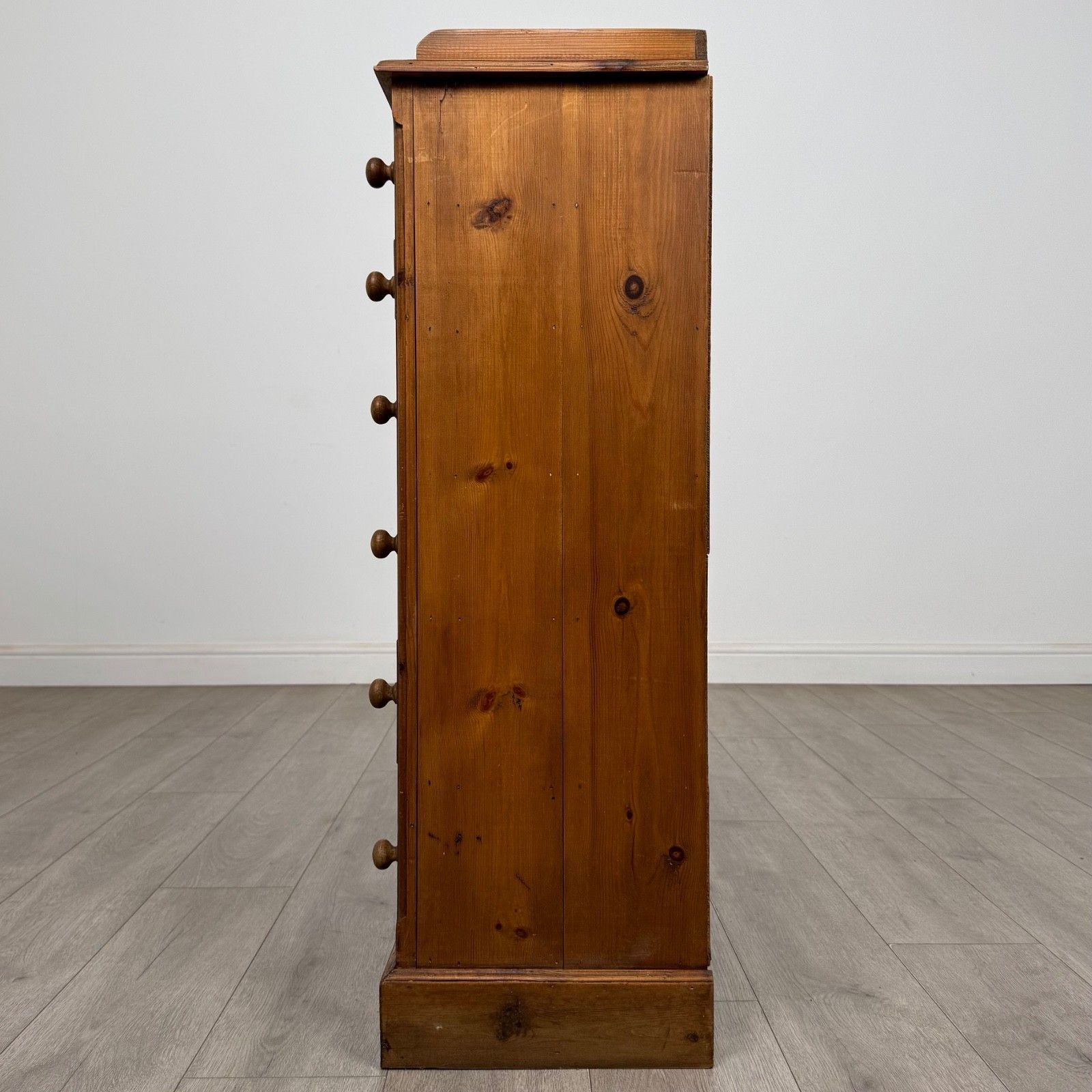 Vintage 20th Century Narrow Pine Chest Of Drawers ( Af 5766 ) photo for sale
