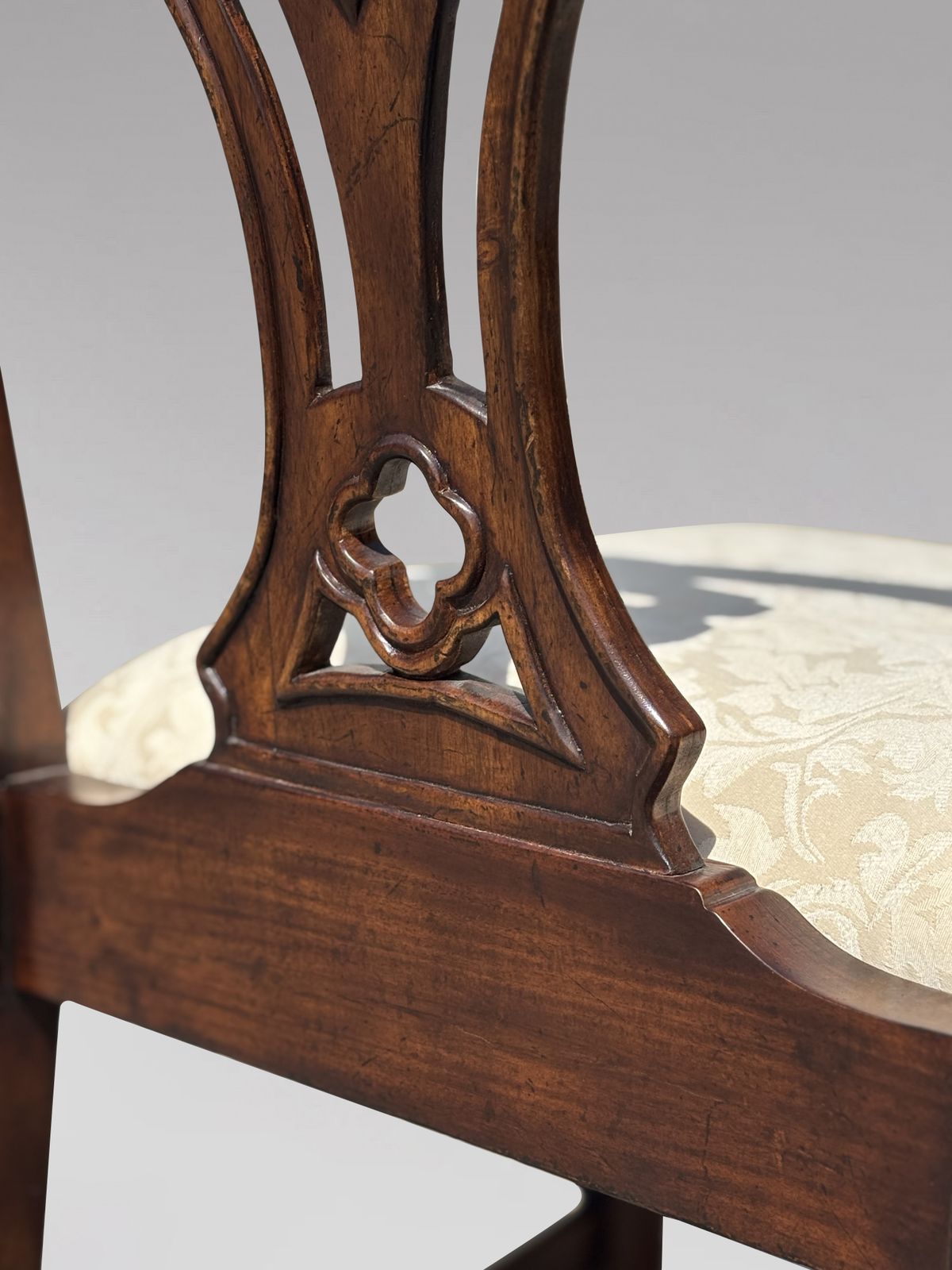 Set Of 6 (4+2) Edwardian Period Chippendale Mahogany Dining Chairs photo buy