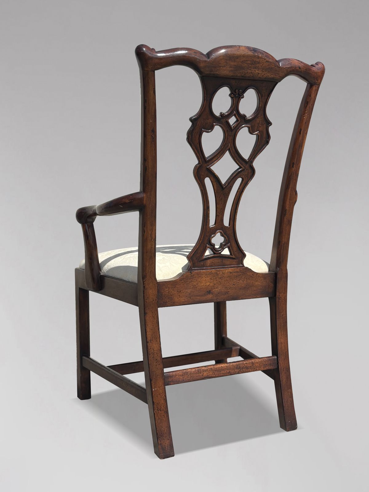 Furniture Set Of 6 (4+2) Edwardian Period Chippendale Mahogany Dining Chairs photo