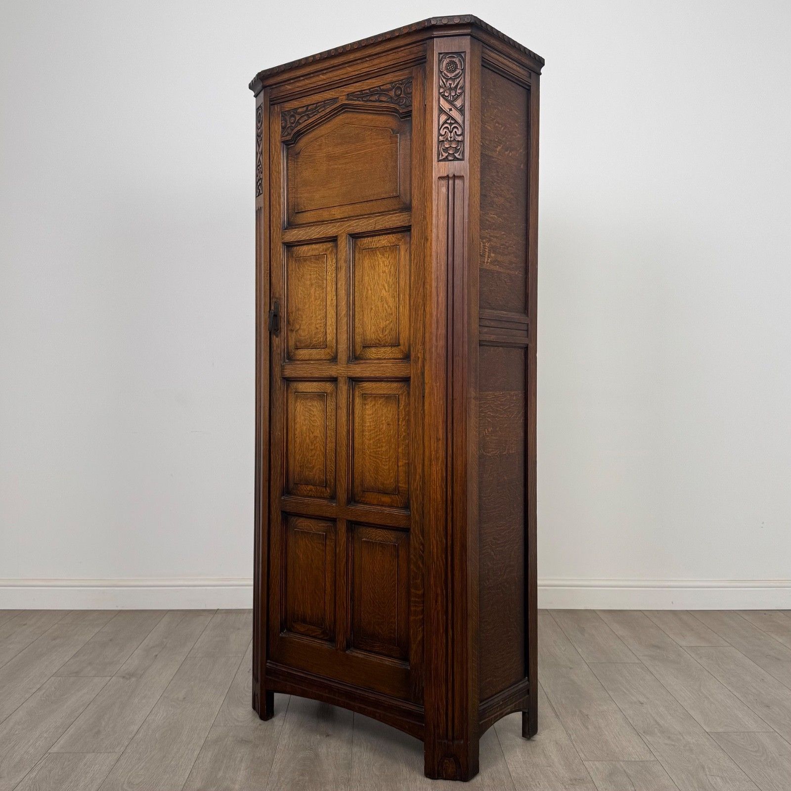 Antique 20th Century Edwardian Wardrobe In Oak ( Af 5826 ) photo for sale
