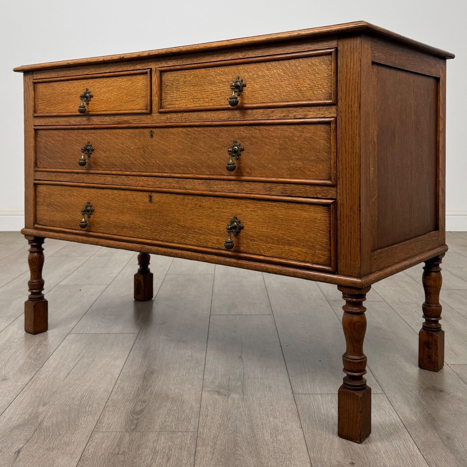 Antique 20th Century Edwardian Chest Of Drawers In Oak ( Af 5831 ) photo furniture