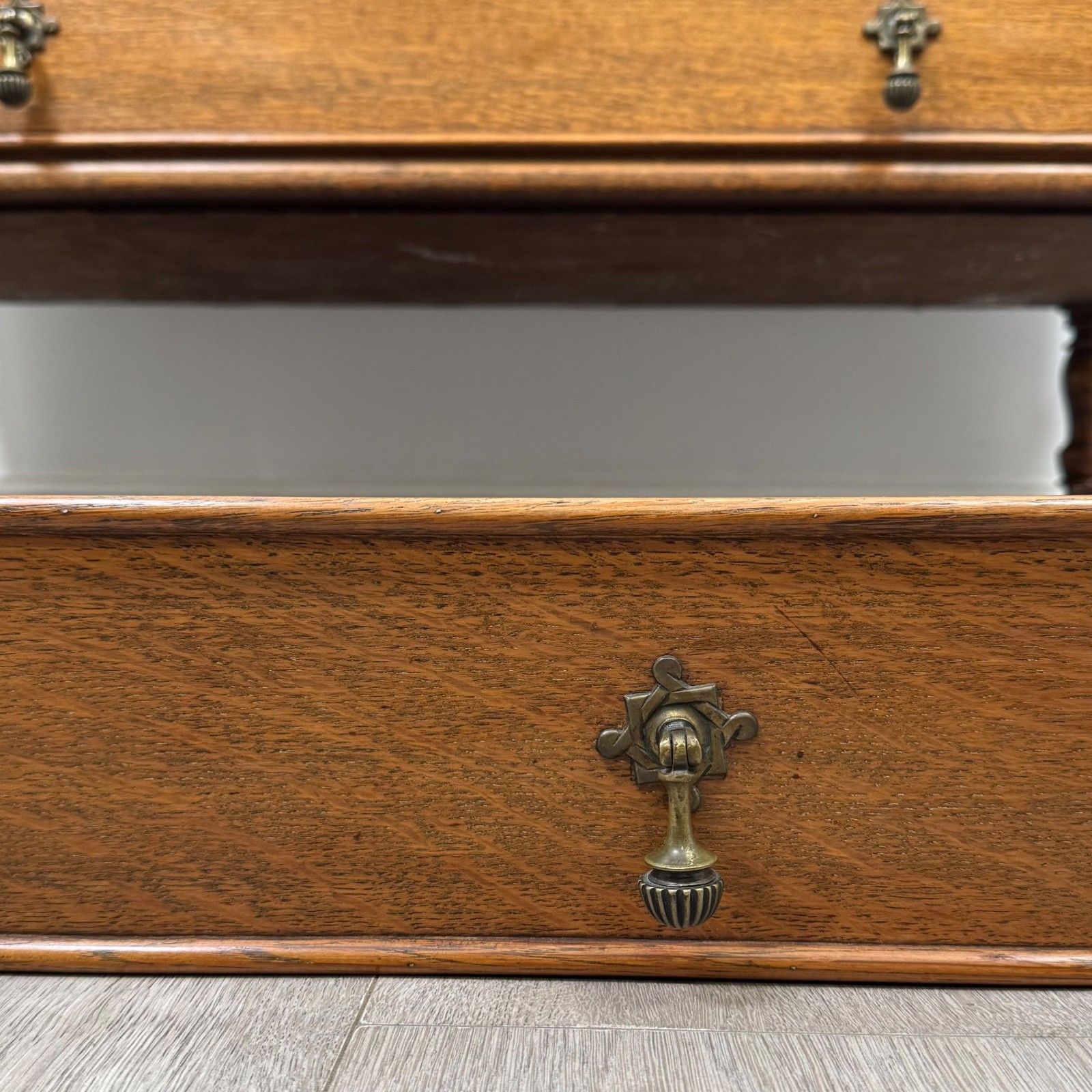Furniture Antique 20th Century Edwardian Chest Of Drawers In Oak ( Af 5831 ) photo