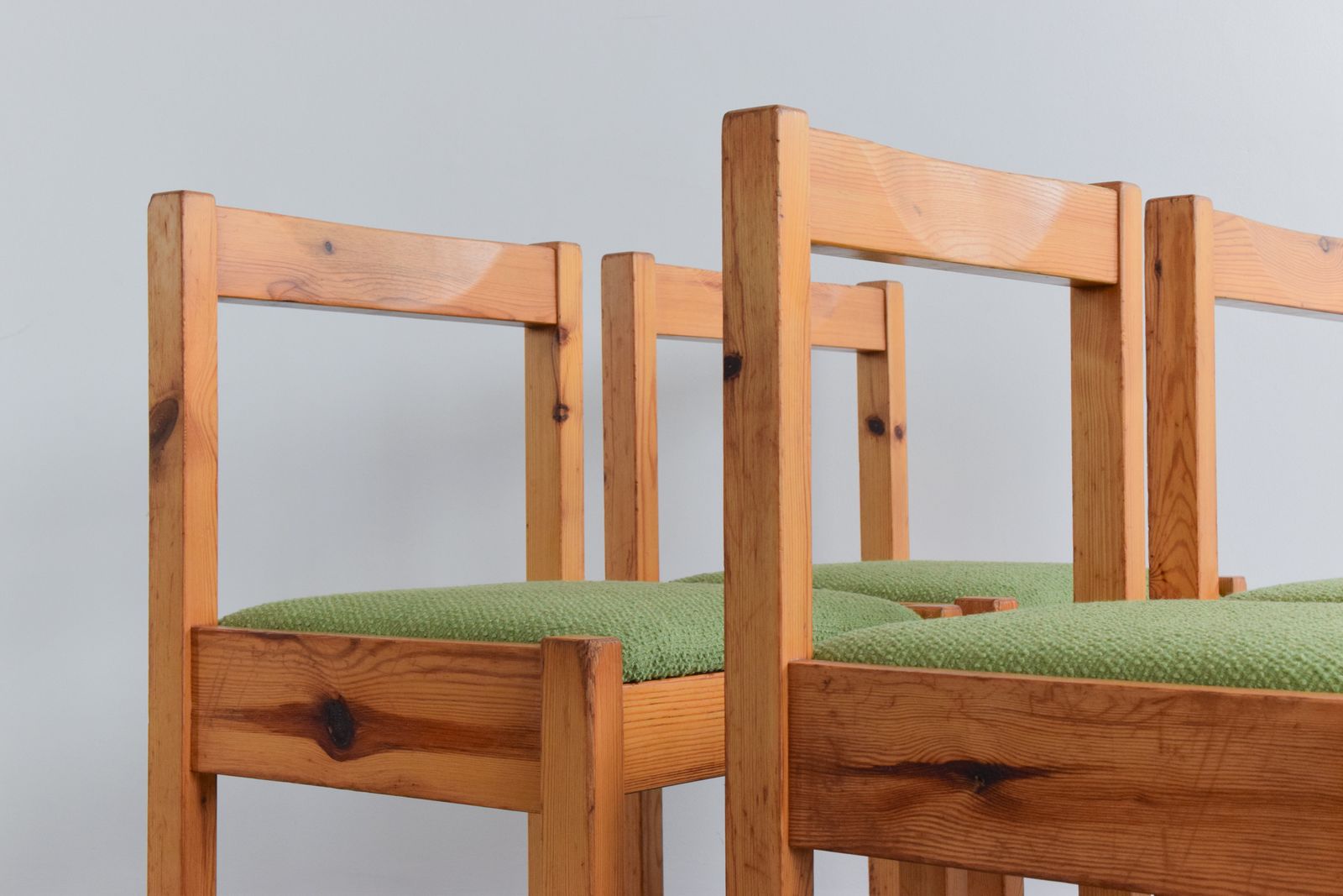 Vintage Set Of Four Pine Dining Chairs By Hamlet Furniture