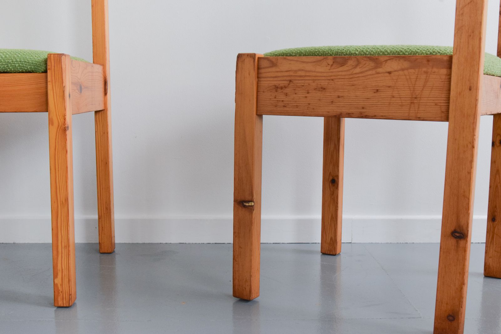 photo for sale Vintage Set Of Four Pine Dining Chairs By Hamlet Furniture