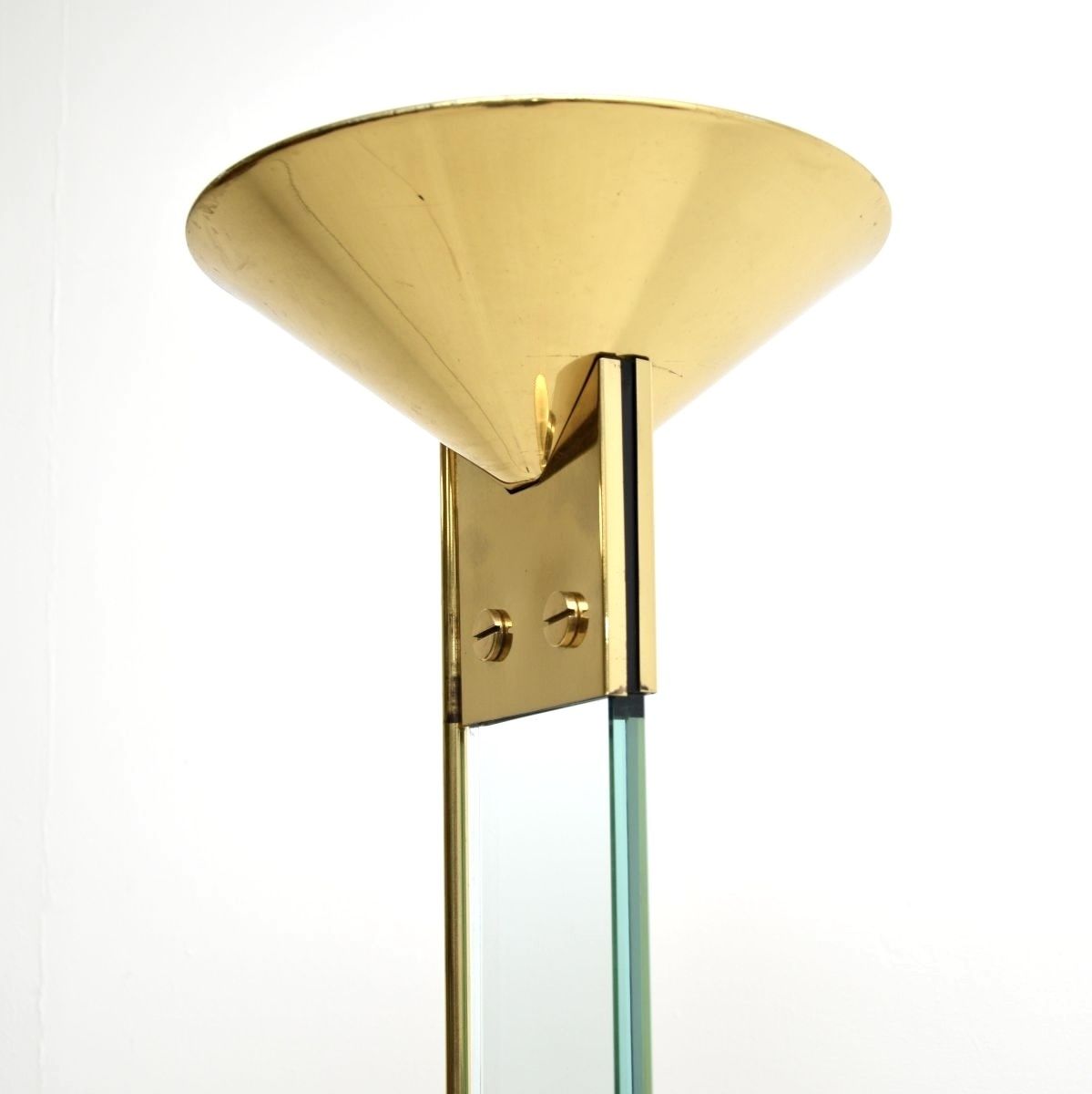 Vintage Italian Brass And Glass Floor Lamp By Max Baguara For Lamperti photo 1235.0