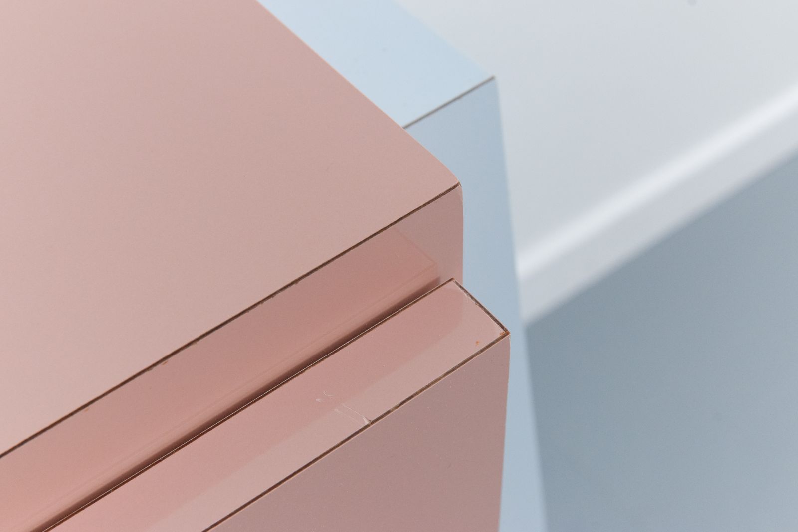 Vintage 1980s Pink And Blue Laminate Chest Of Drawers photo vinterior