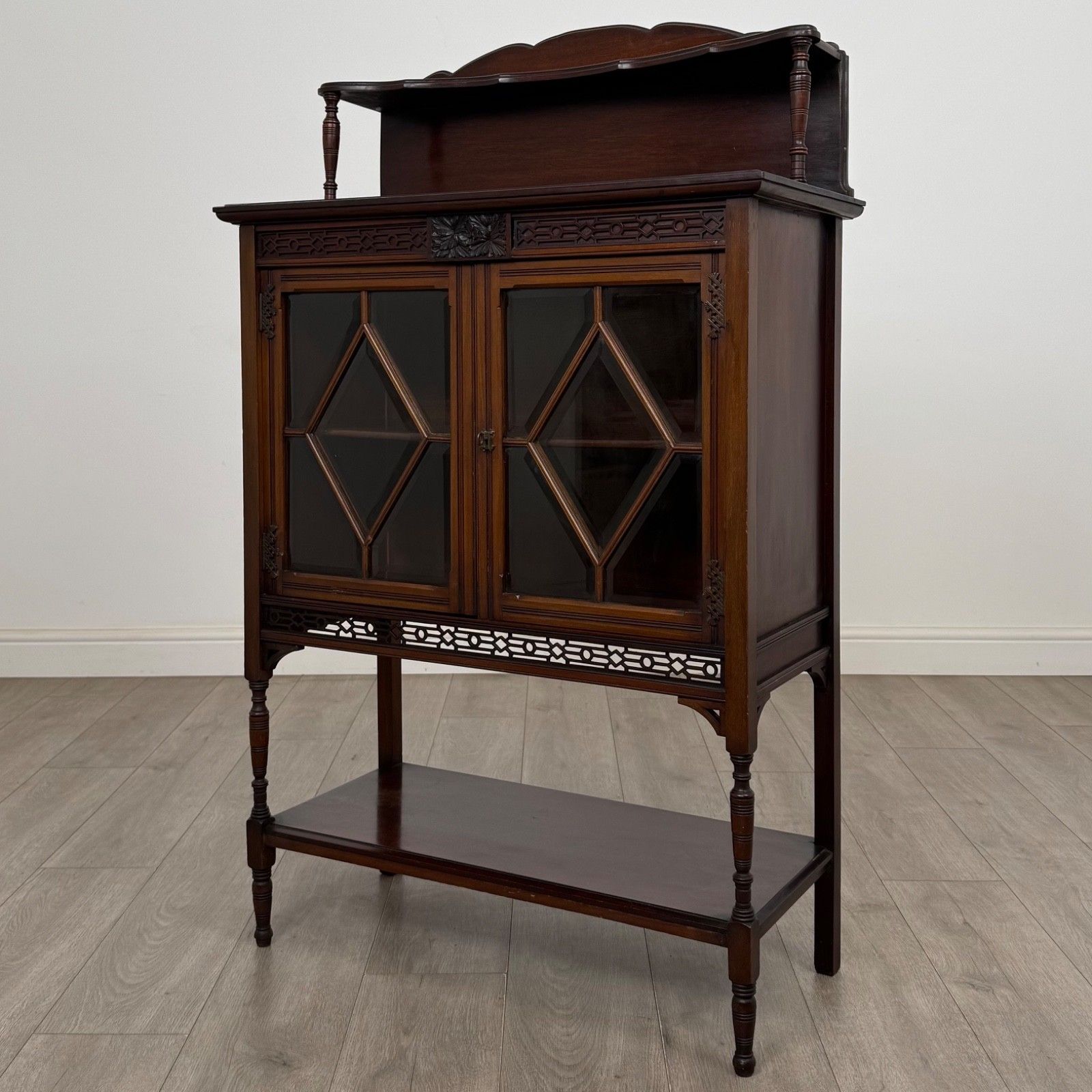 Antique 20th Century Edwardian Display Cabinet In Mahogany ( Af 5846 ) photo for sale
