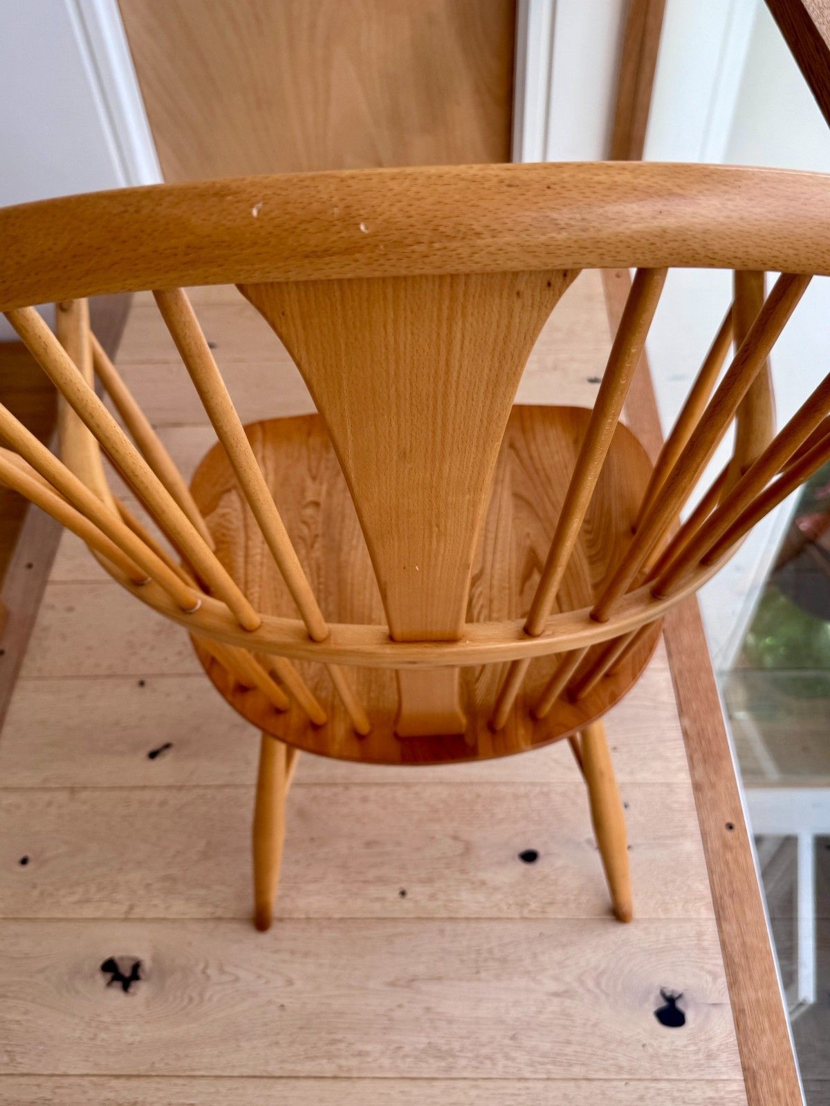 photo vinterior Ercol Windsor Chairmakers Chair In Light Ash 7911 Late 90s
