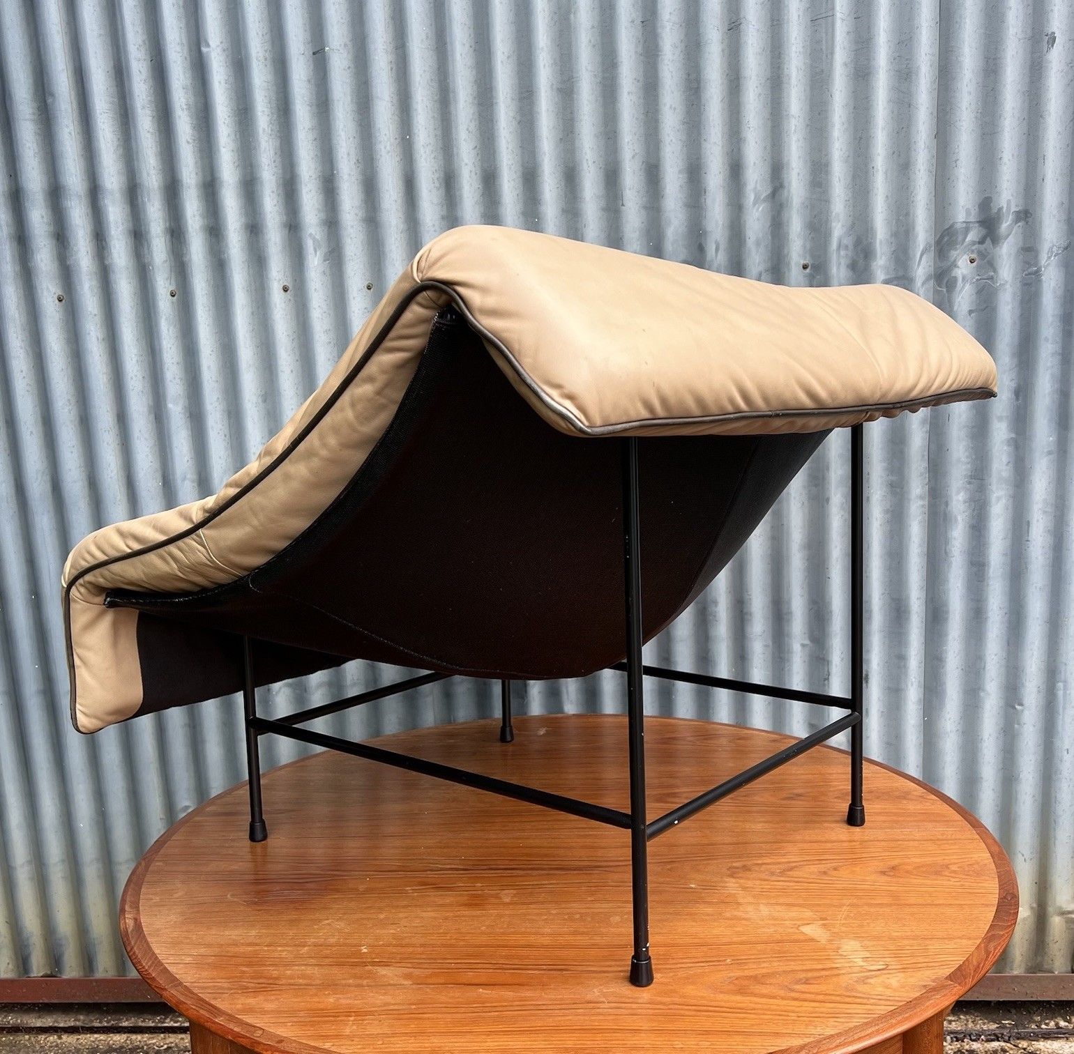 photo vintage Vintage 1980s Montis Butterfly Lounge Chair By Gerard Van Den Berg Cream Leather