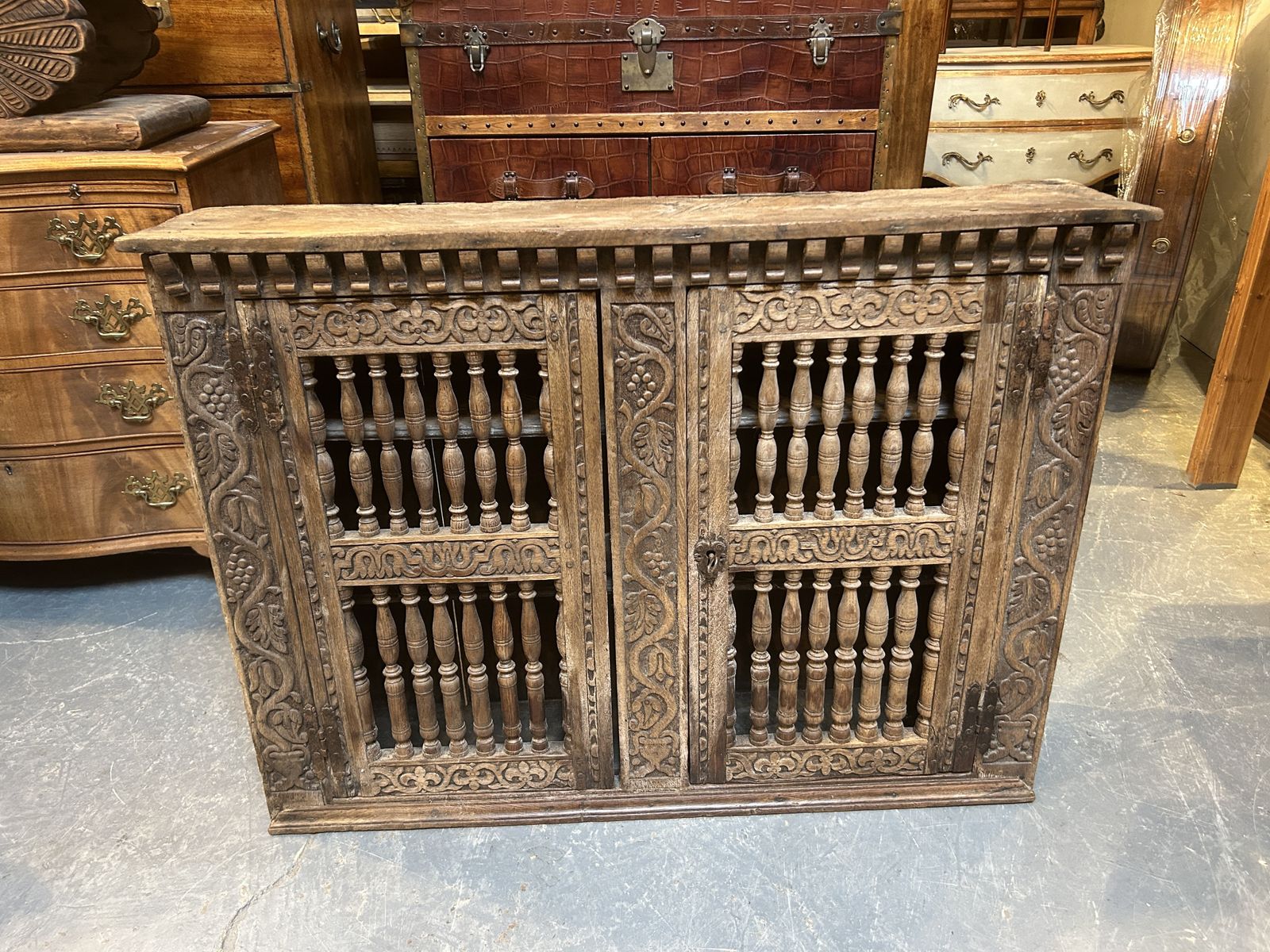 Antique Indian Floor Cupboard photo vintage