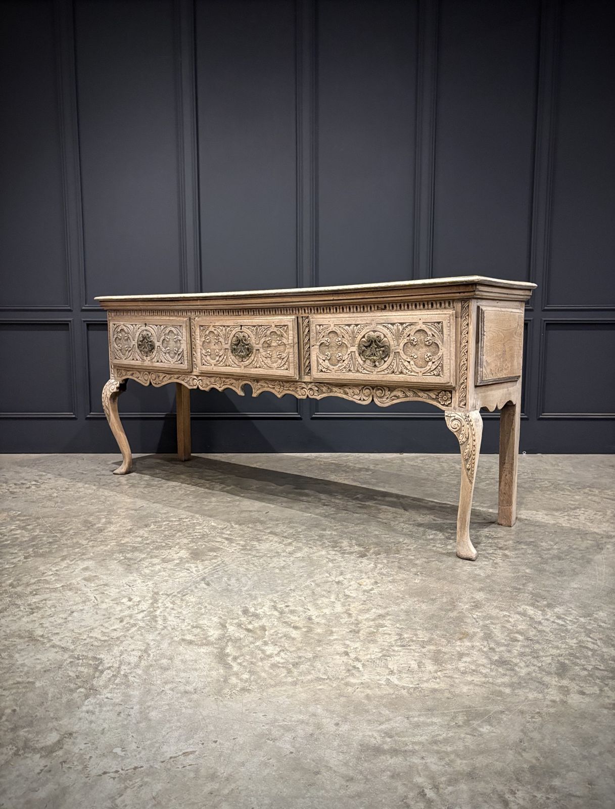 18th Century Carved Oak Dresser Base photo furniture