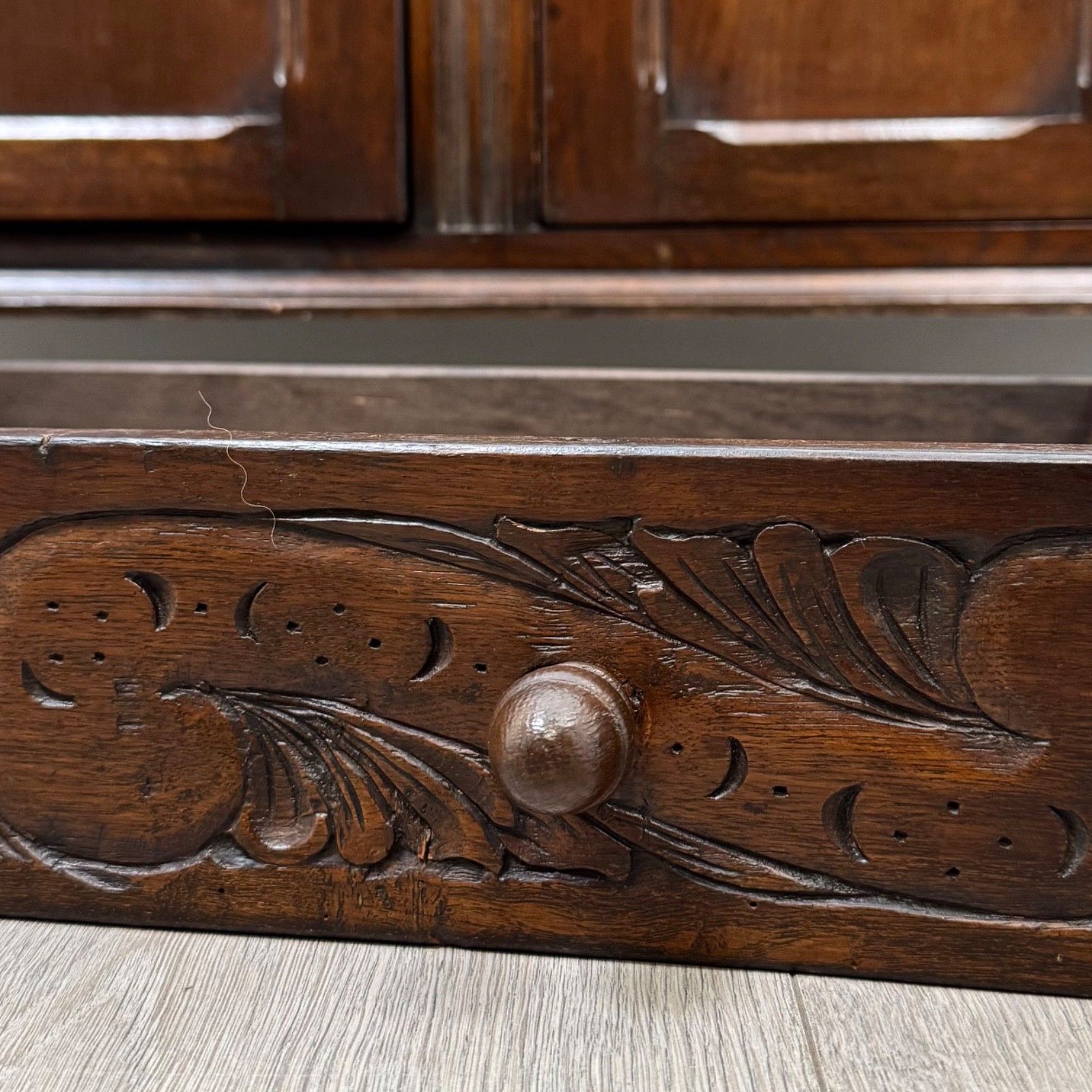 495.0 Antique 20th Century Good Quality Sideboard In Oak ( Af 5830 ) photo