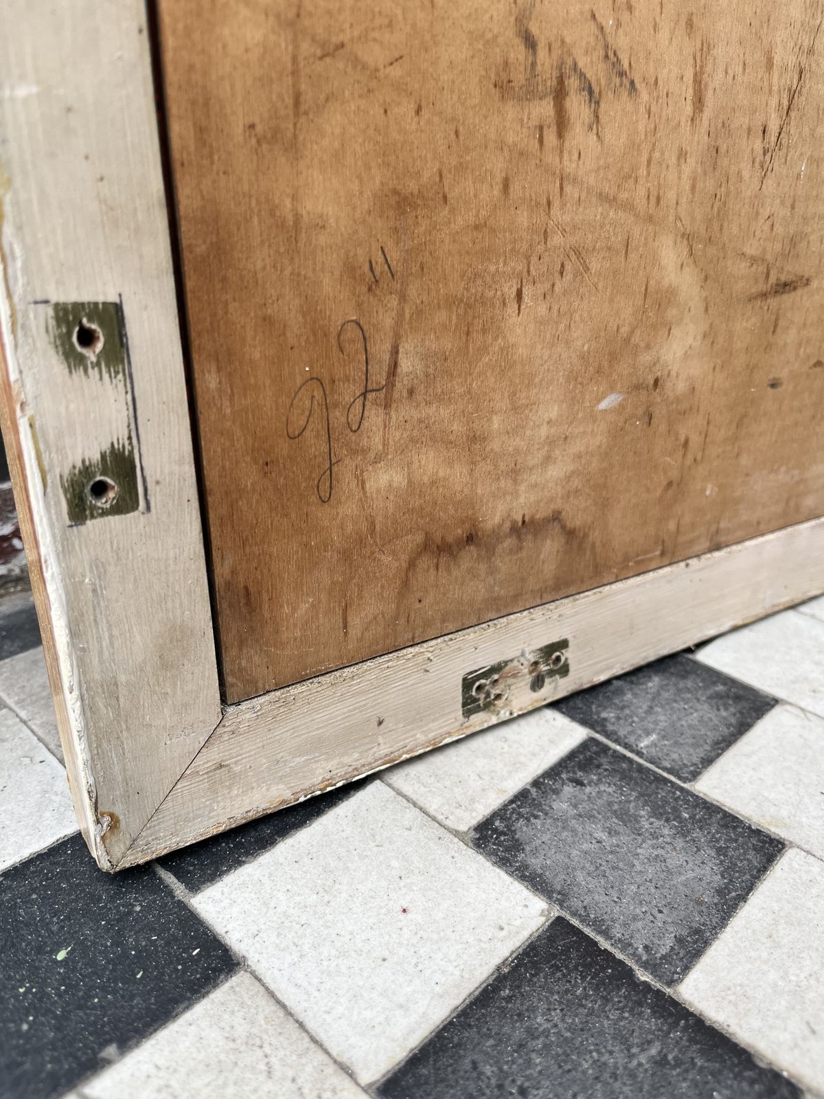 photo for sale 1950’s Pine Rectangular Shop Mirror