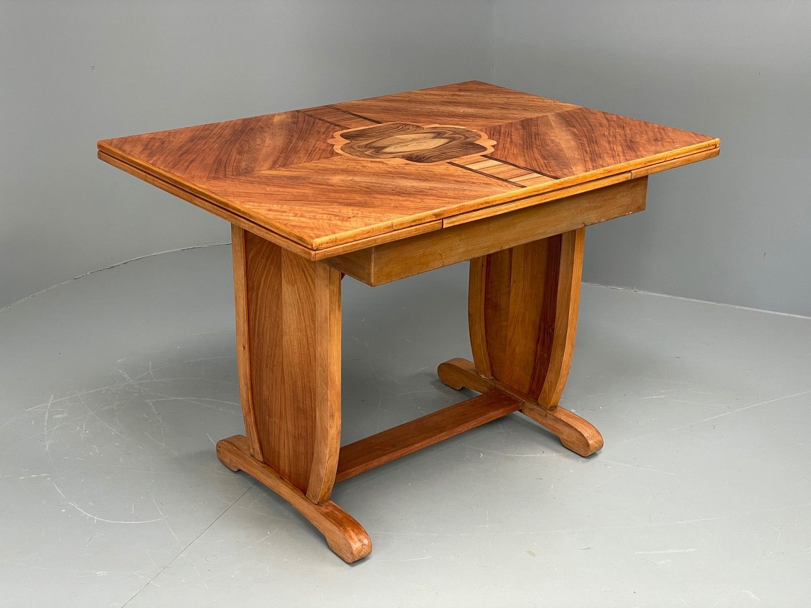 photo buy Art Deco Dining Table By Davant 1950s Walnut Extending Vintage Retro Eb12216