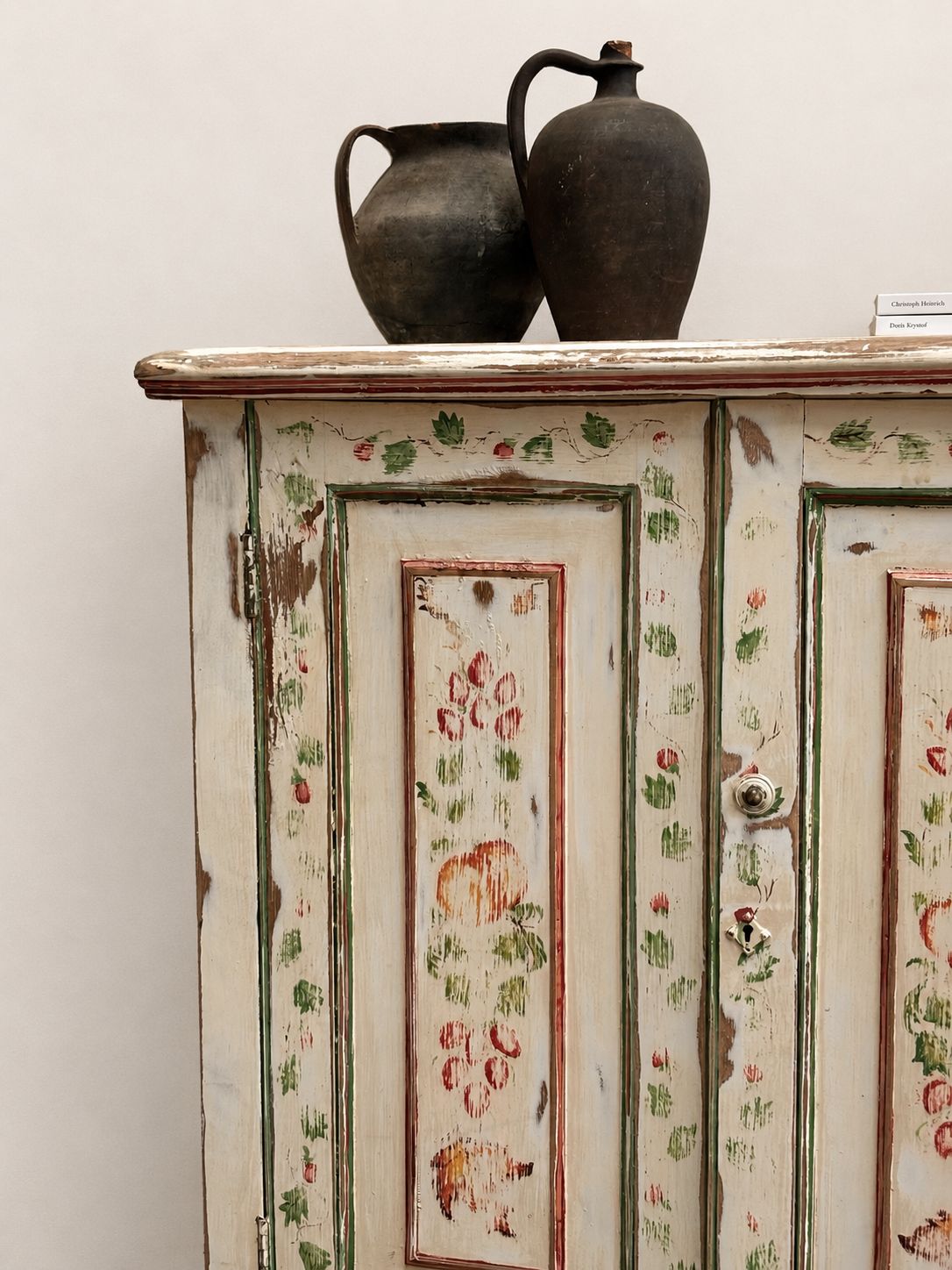 Antique Original Painted Cupboard Sideboard photo for sale