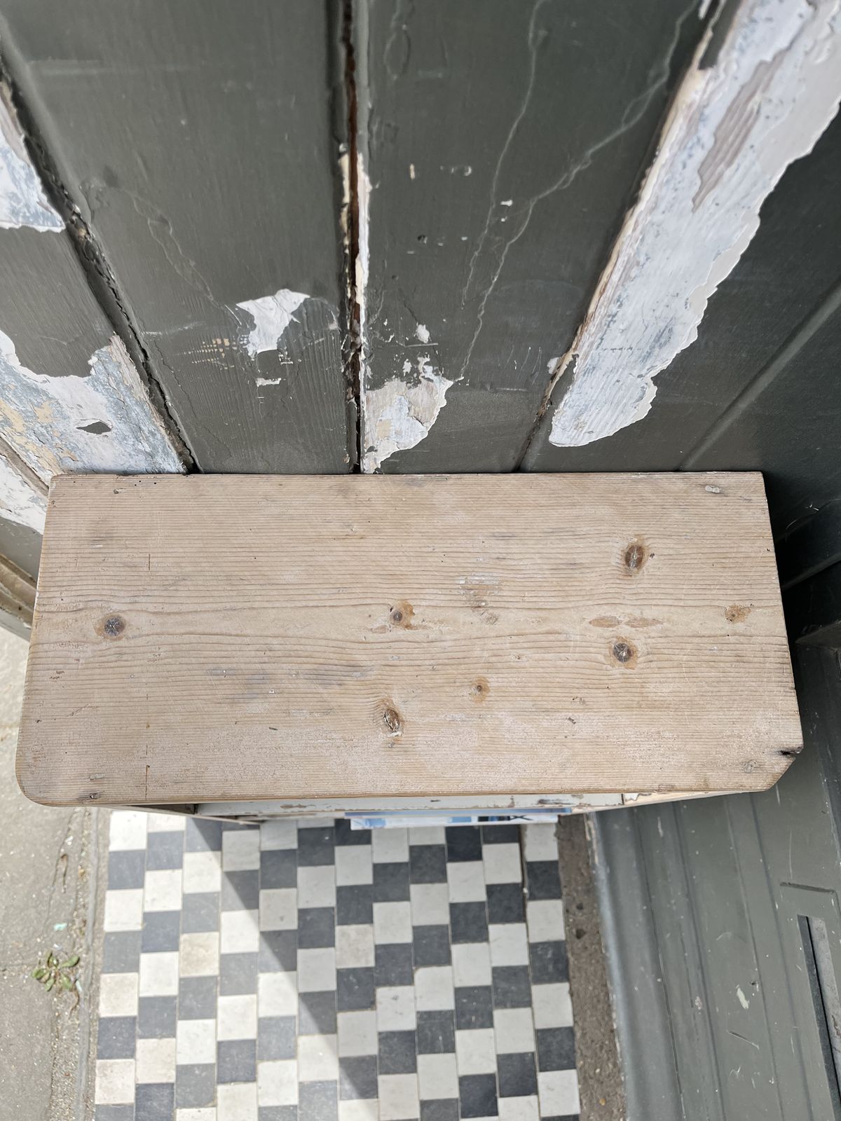 Small Edwardian Pine Bedside Shelves/Bookshelves With Old White Paint photo Furniture
