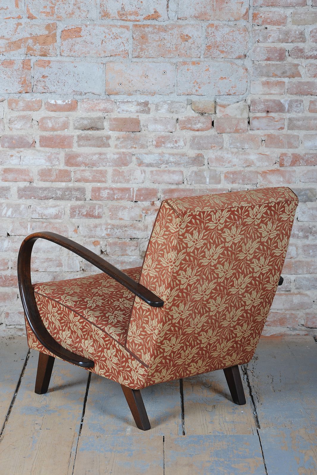 Original Art Deco Armchair, By J. Halabala For Up Zavody, Beech, Czech, 1930s photo Furniture