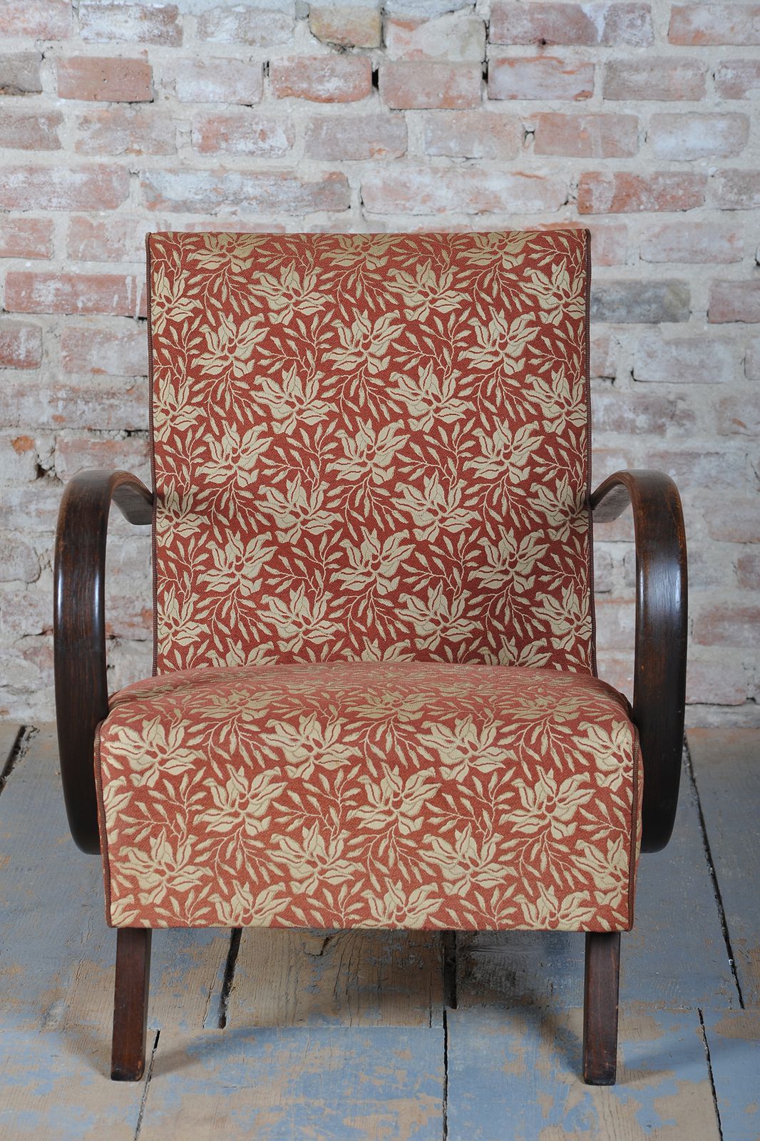 Original Art Deco Armchair, By J. Halabala For Up Zavody, Beech, Czech, 1930s photo vinterior