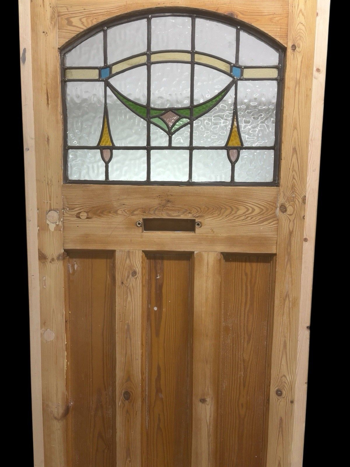 photo furniture Art Deco Stained Glass Front Door Period Old Reclaimed Antique 20 30 Wood Leaded