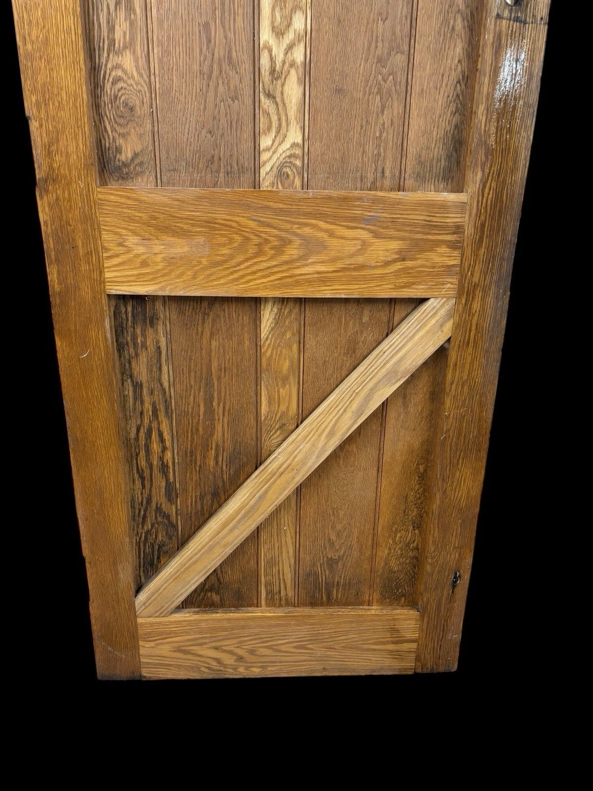 photo for sale Solid Oak Front Door Old Period Wood Antique Reclaimed Wood Glass Cast Iron