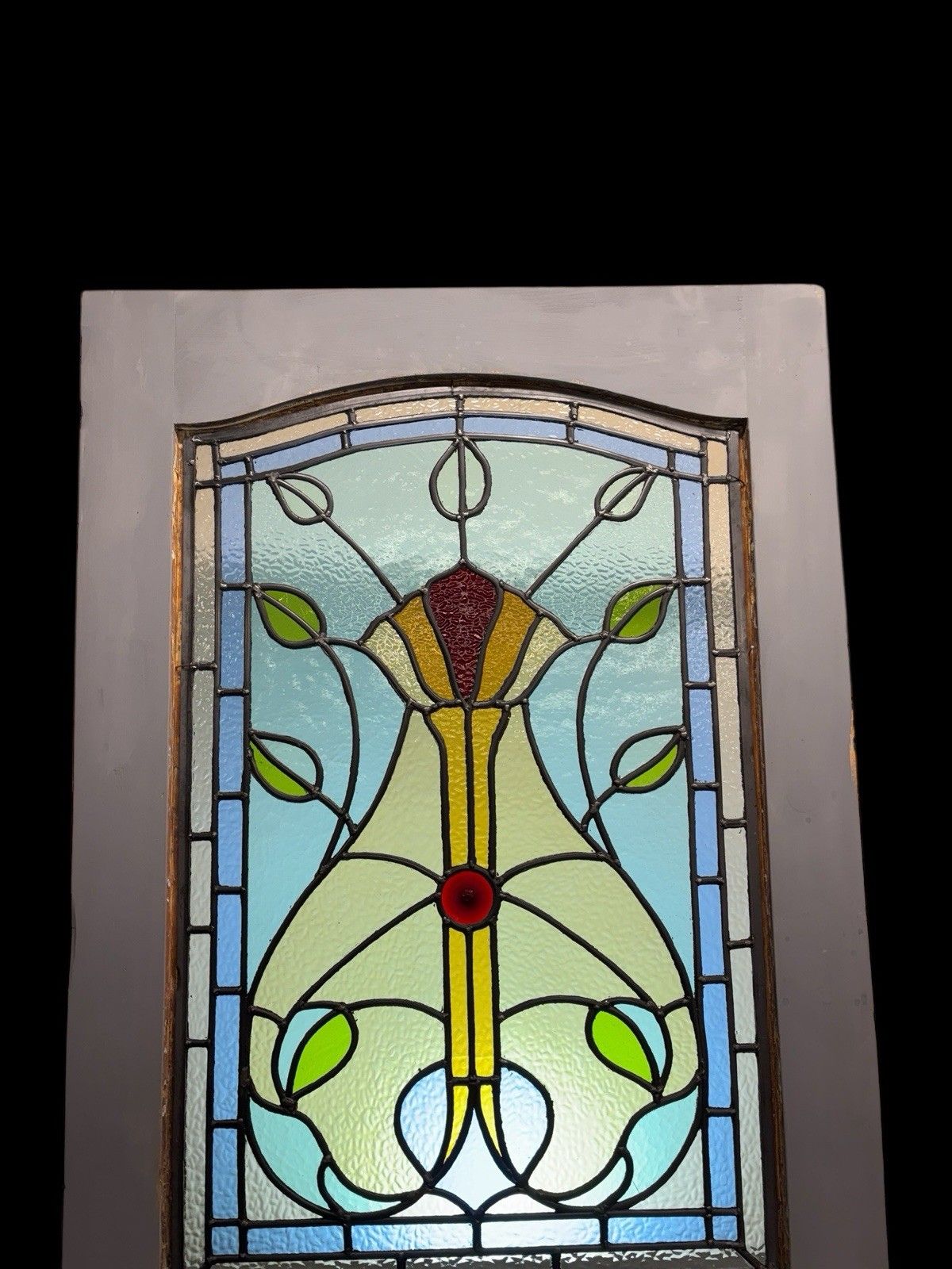 Victorian Edwardian Stained Glass Front Door Period Reclaimed Antique Refurb Old photo vintage