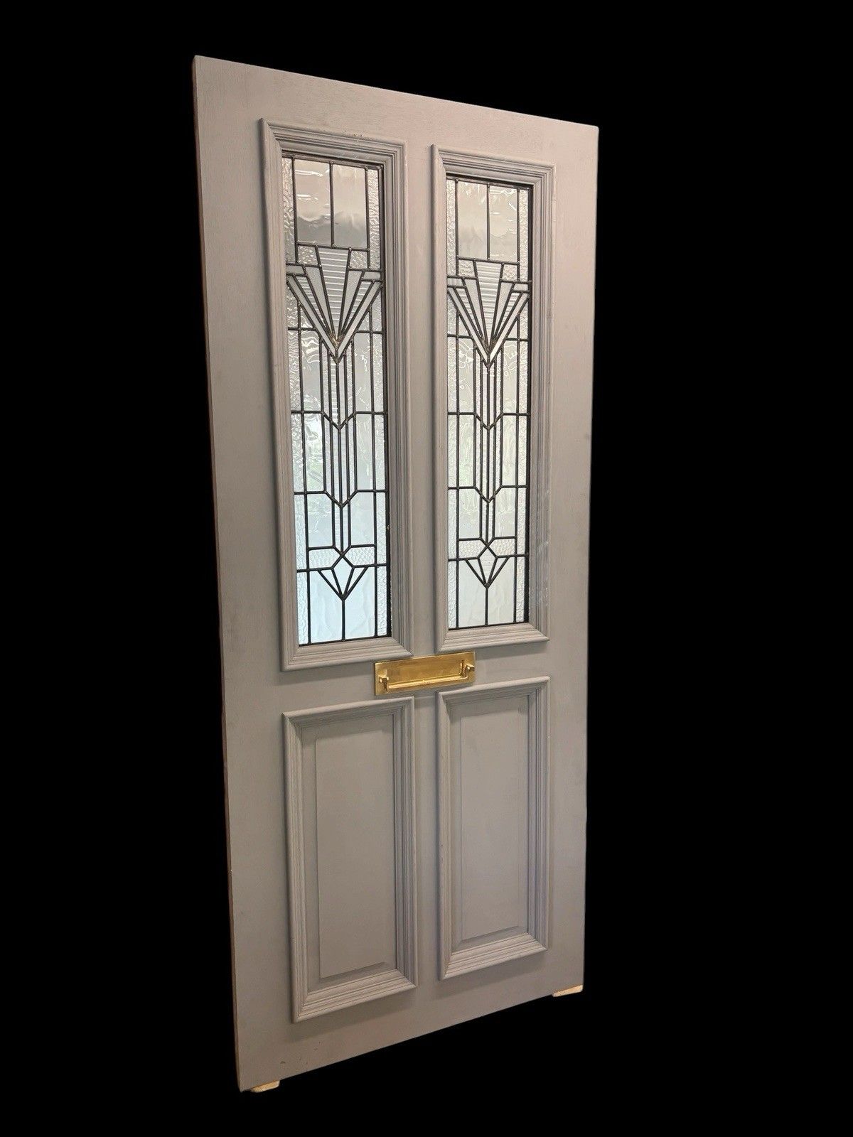 Large Victorian Textured Glass Front Door Leaded Hardwood Bespoke Ready To Fit photo furniture