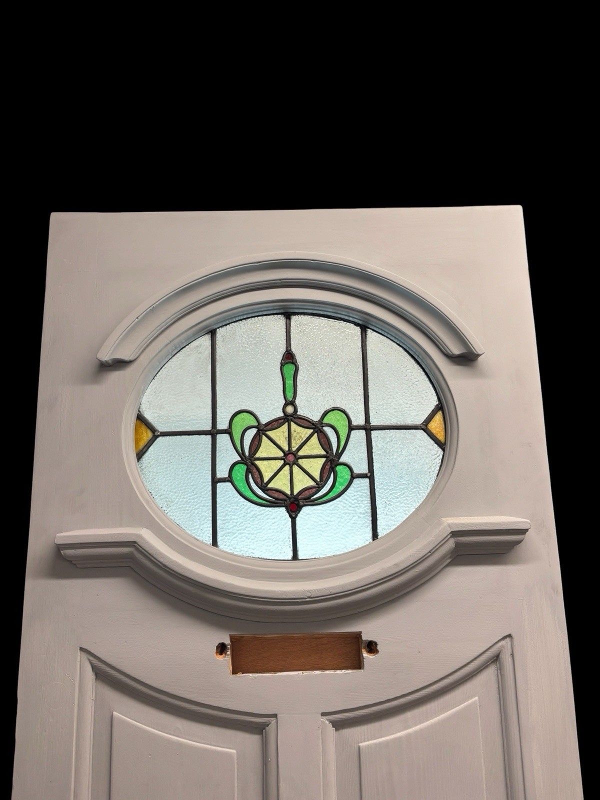 Art Deco Front Door Period Stained Glass Old Reclaimed Antique Lead Wood 20s 30s photo Home Fixtures