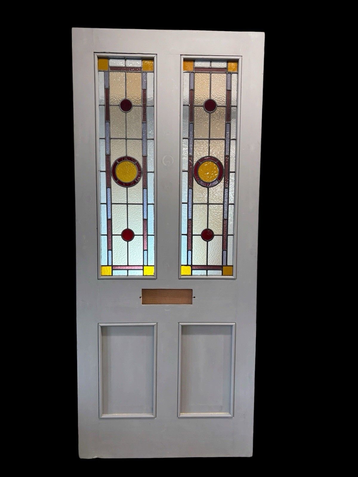 Victorian Stained Glass Front Door Period Old Reclaimed Antique Lead Wood Refurb photo buy