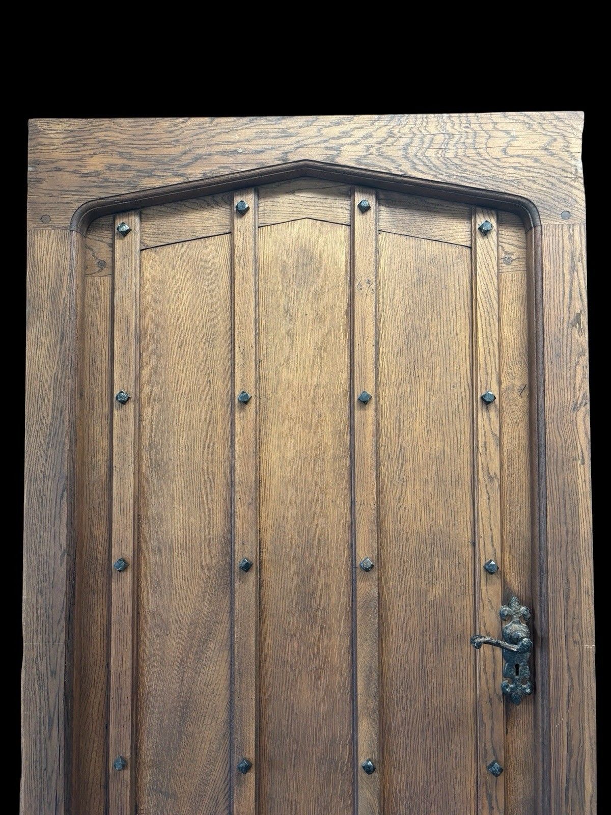 Antique Solid Oak Door Frame Period Reclaimed Refurb 18th Century Old Wood Iron photo Home Fixtures