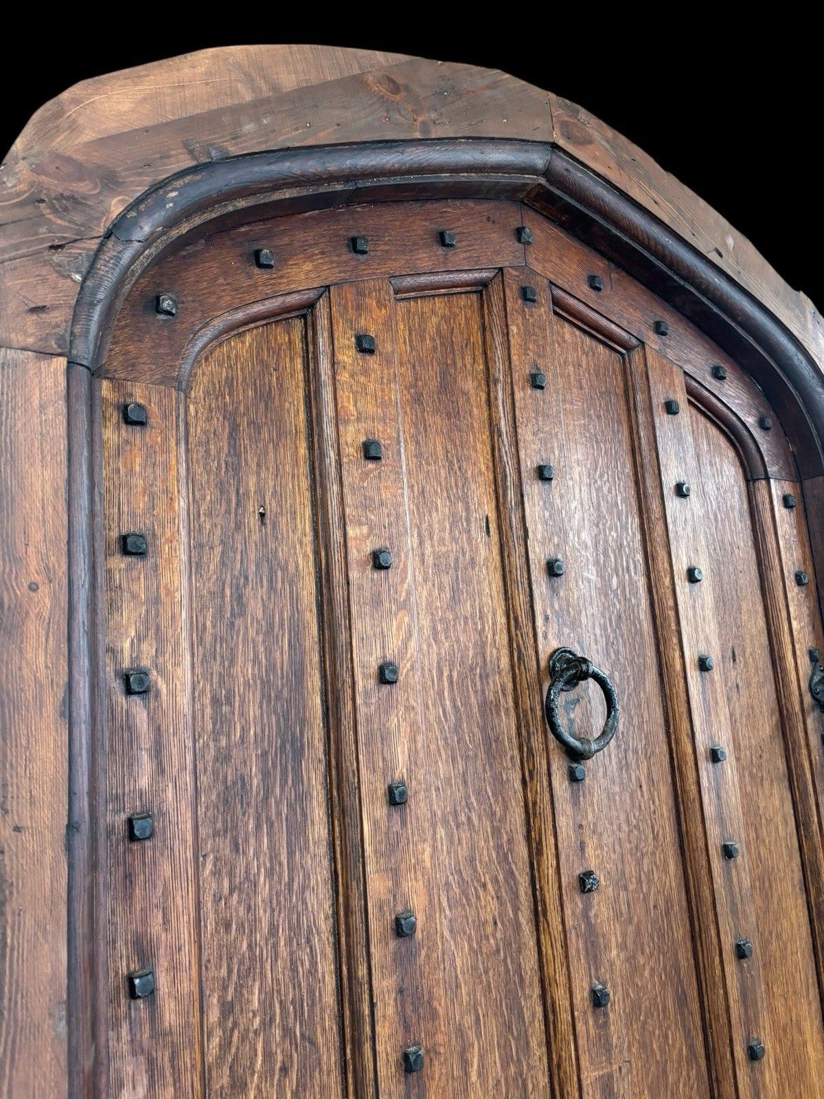 Large Antique Old Solid Oak Front Door Frame Manor Reclaimed Wood 17th Century photo buy