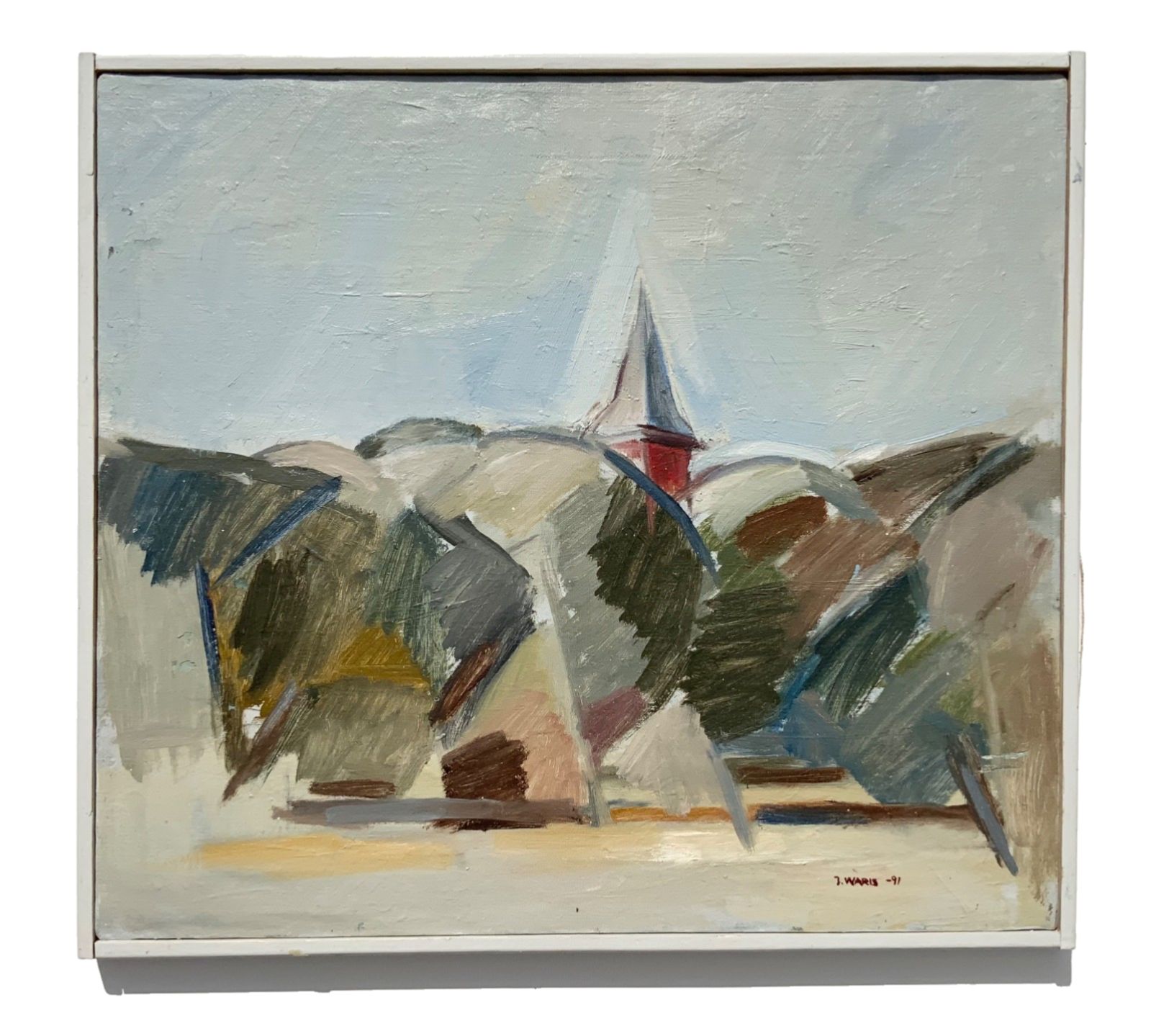 Vintage Oil Painting On Canvas Signed J. Waris 91