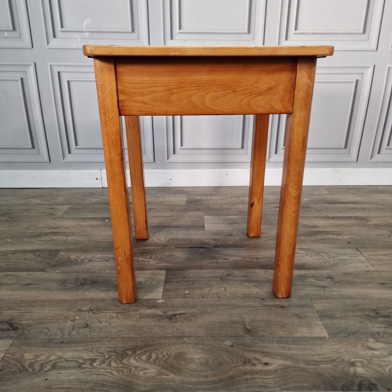 Vintage School Writing Desk Wooden Lift Top Childs Table Retro Storage Mcm photo vinterior