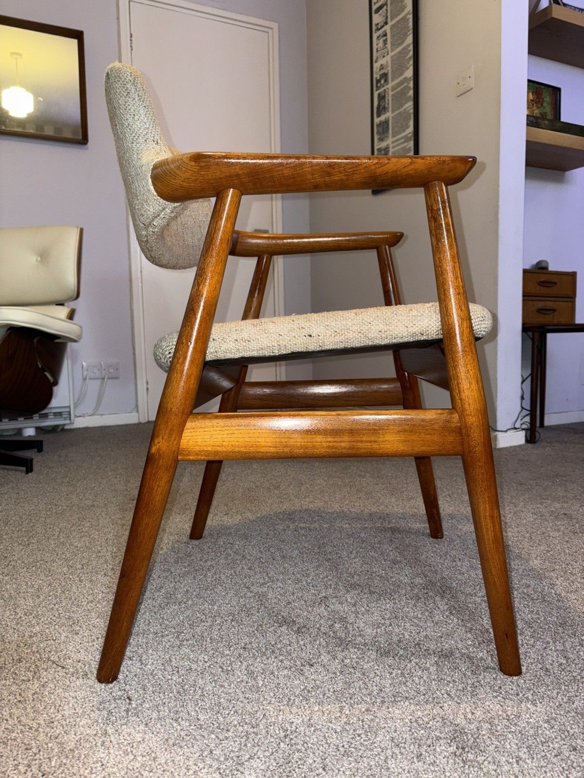 Mid Century Danish Teak Glostrup Dining/Desk Armchair G Plan Era Retro Mcm photo vintage