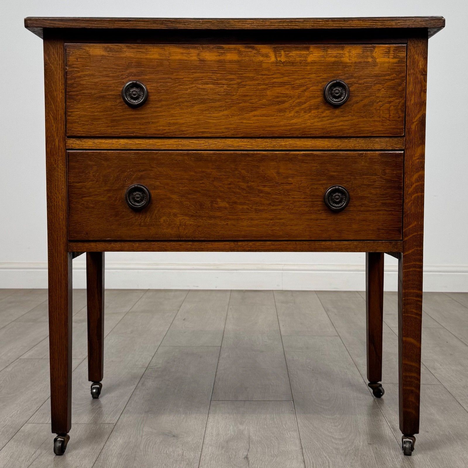 Antique 20th Century Edwardian Chest Of Drawers In Oak ( Af 5841 )