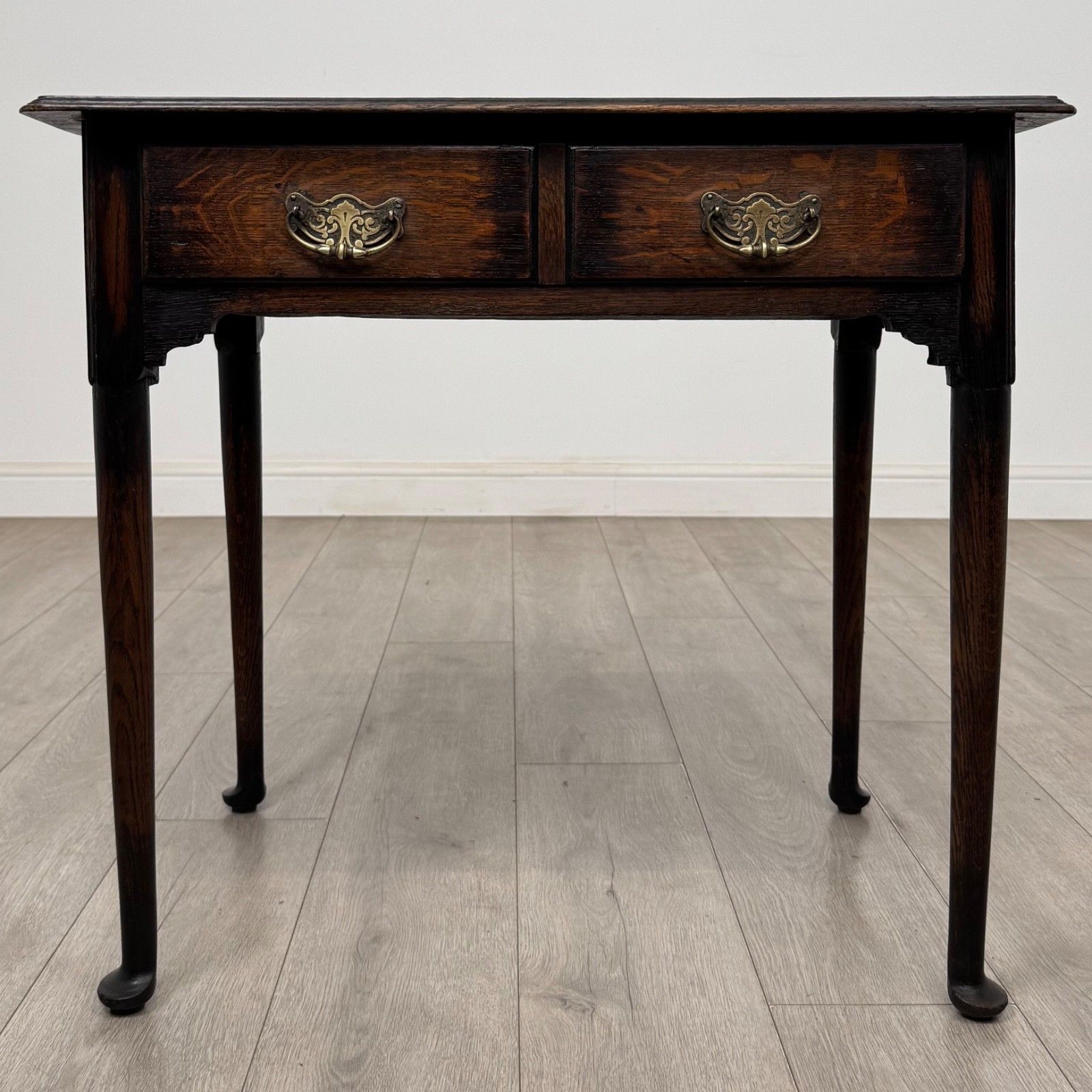 Antique 20th Century Edwardian Side Table In Oak ( Af 5868 )