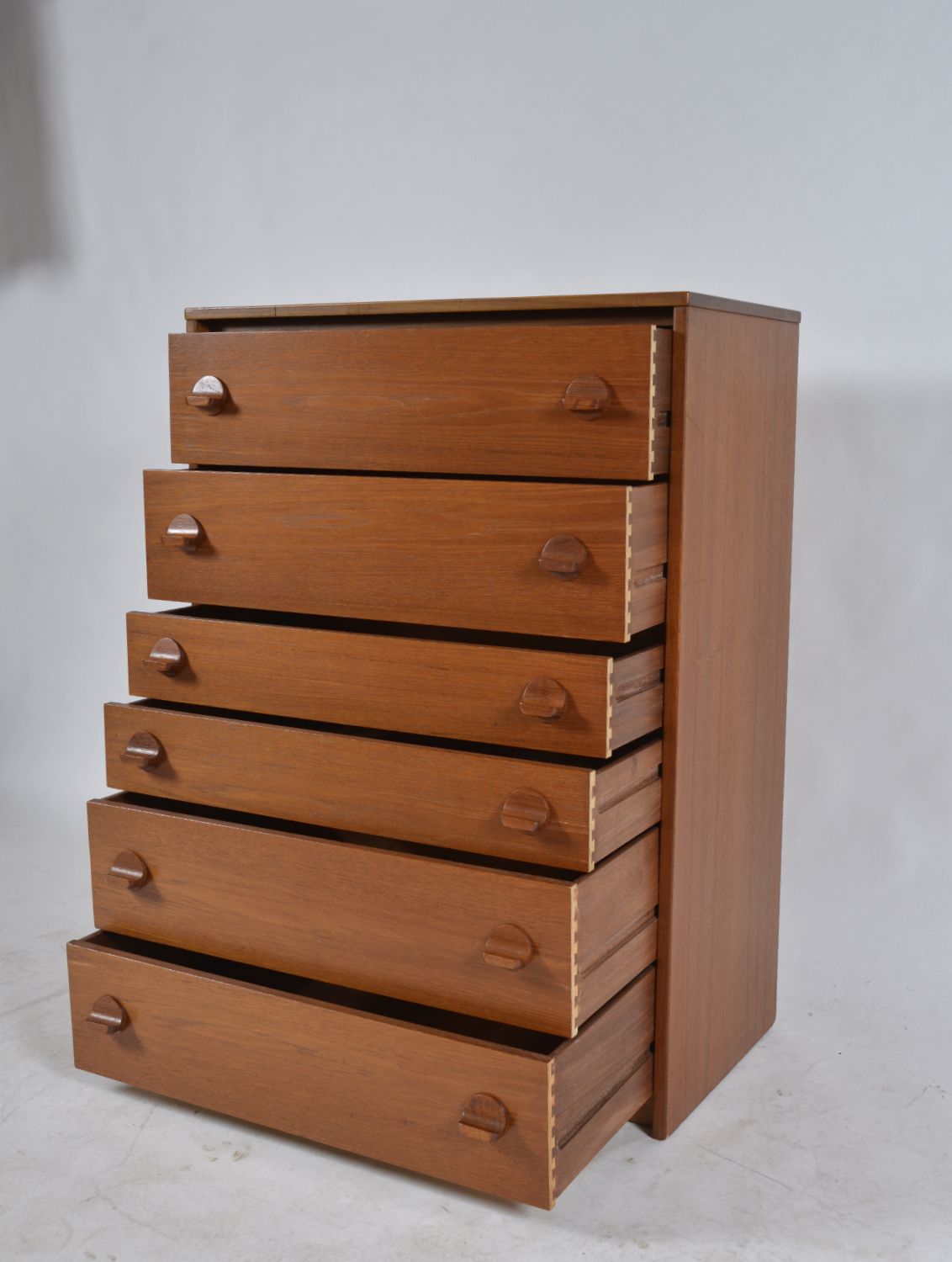 Midcentury 1960s Teak Tallboy Chest Of Drawers Stag Cantata Range By Ronald Carter photo 395.0