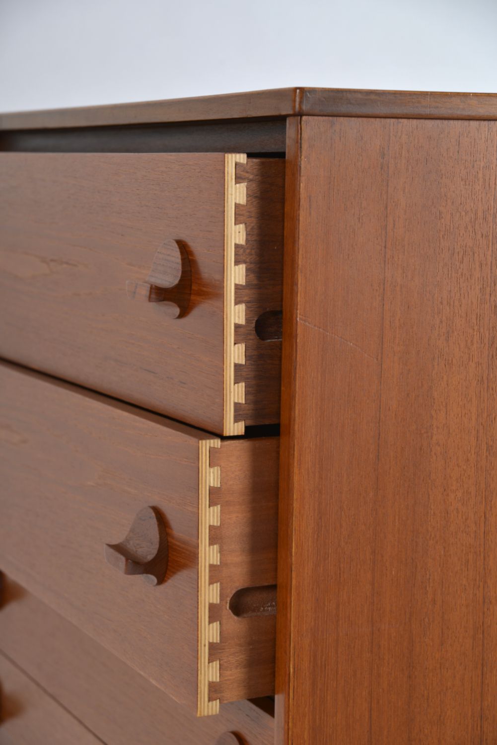 photo buy Midcentury 1960s Teak Tallboy Chest Of Drawers Stag Cantata Range By Ronald Carter