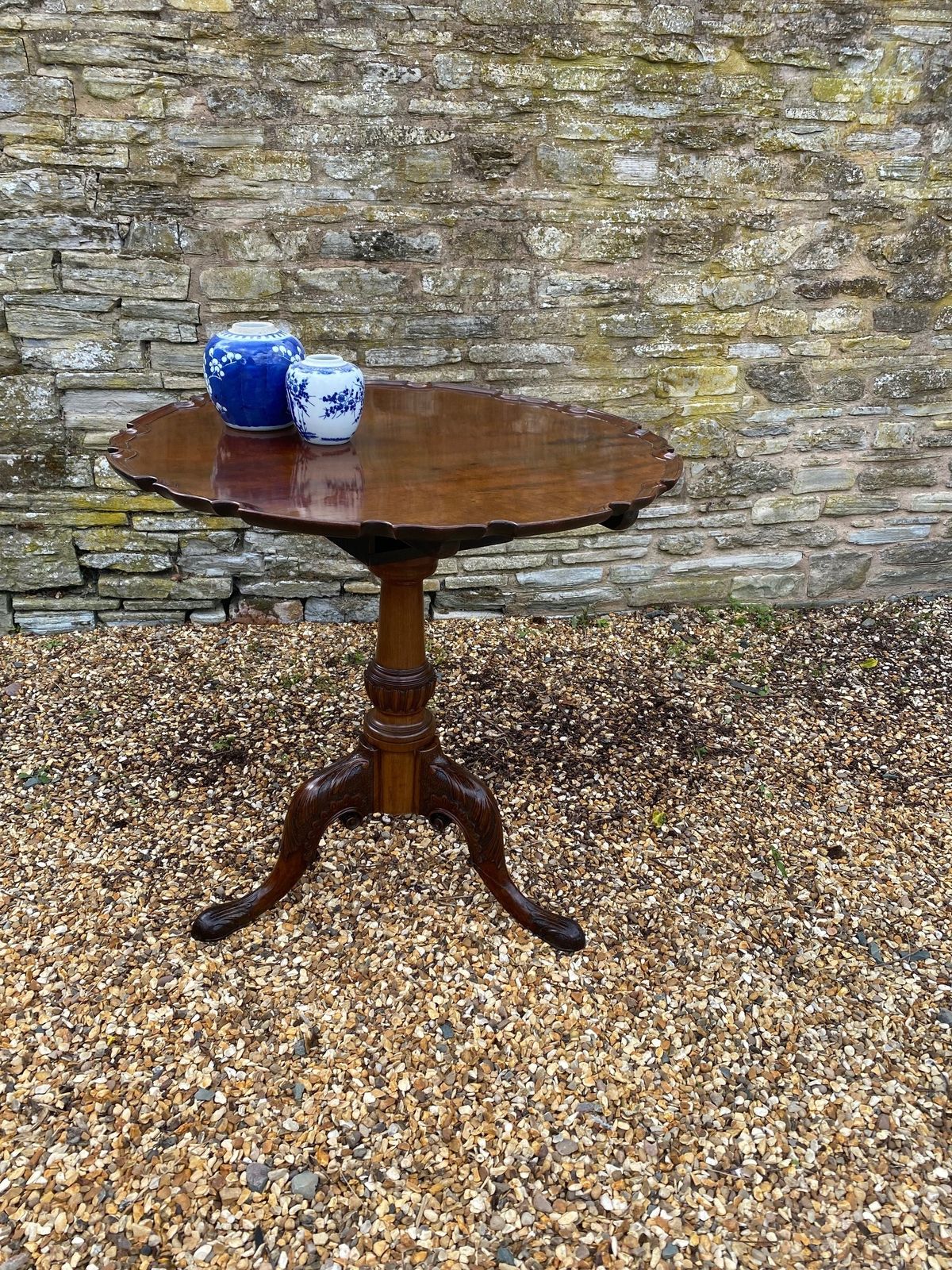 Georgian Pie Crust Edge Mahogany Table photo for sale