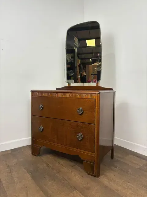 Vintage Lebus Oak Dressing Table photo Furniture