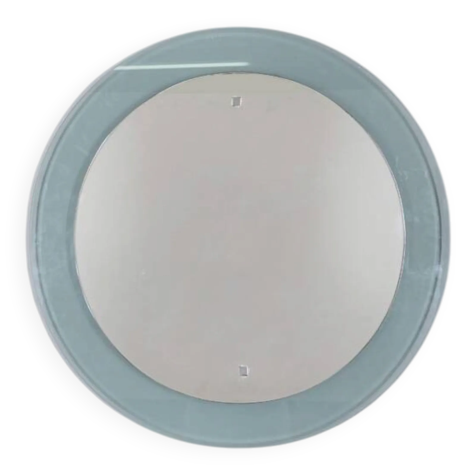 Round Wall Mirror In Smoked Glass, Italy, 1970s