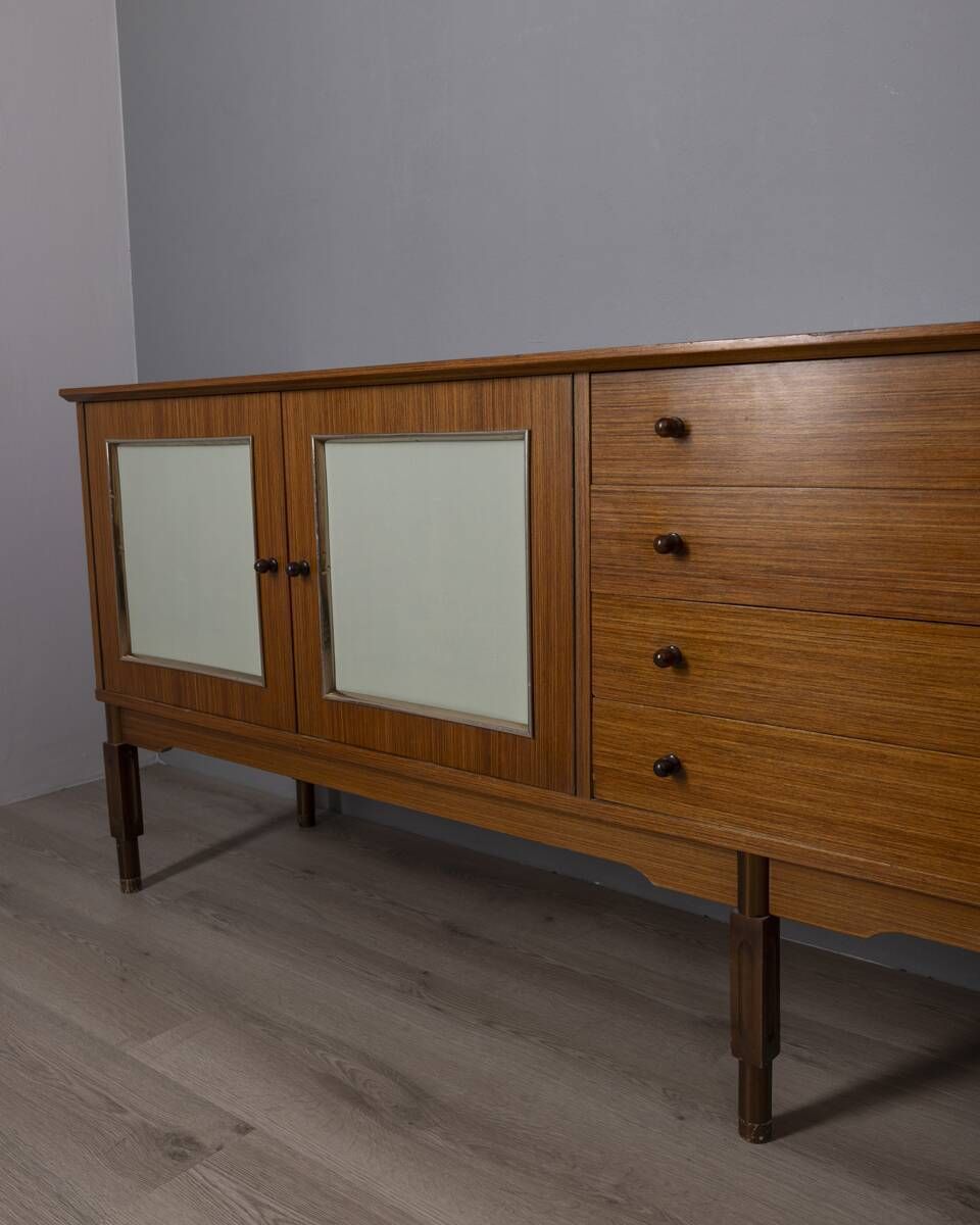 Vintage 1960s Wooden Sideboard With Bar photo for sale
